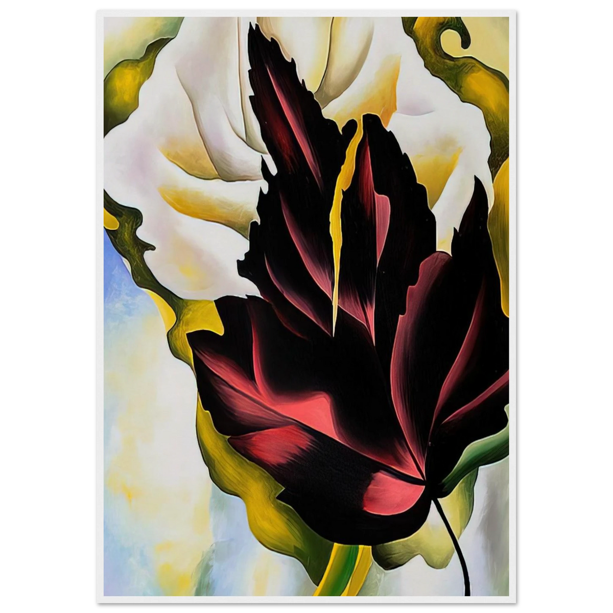 Pattern Leaves Framed Poster | Georgia O'Keeffe Framed Prints Wall Art | Georgia O Keeffe Prints