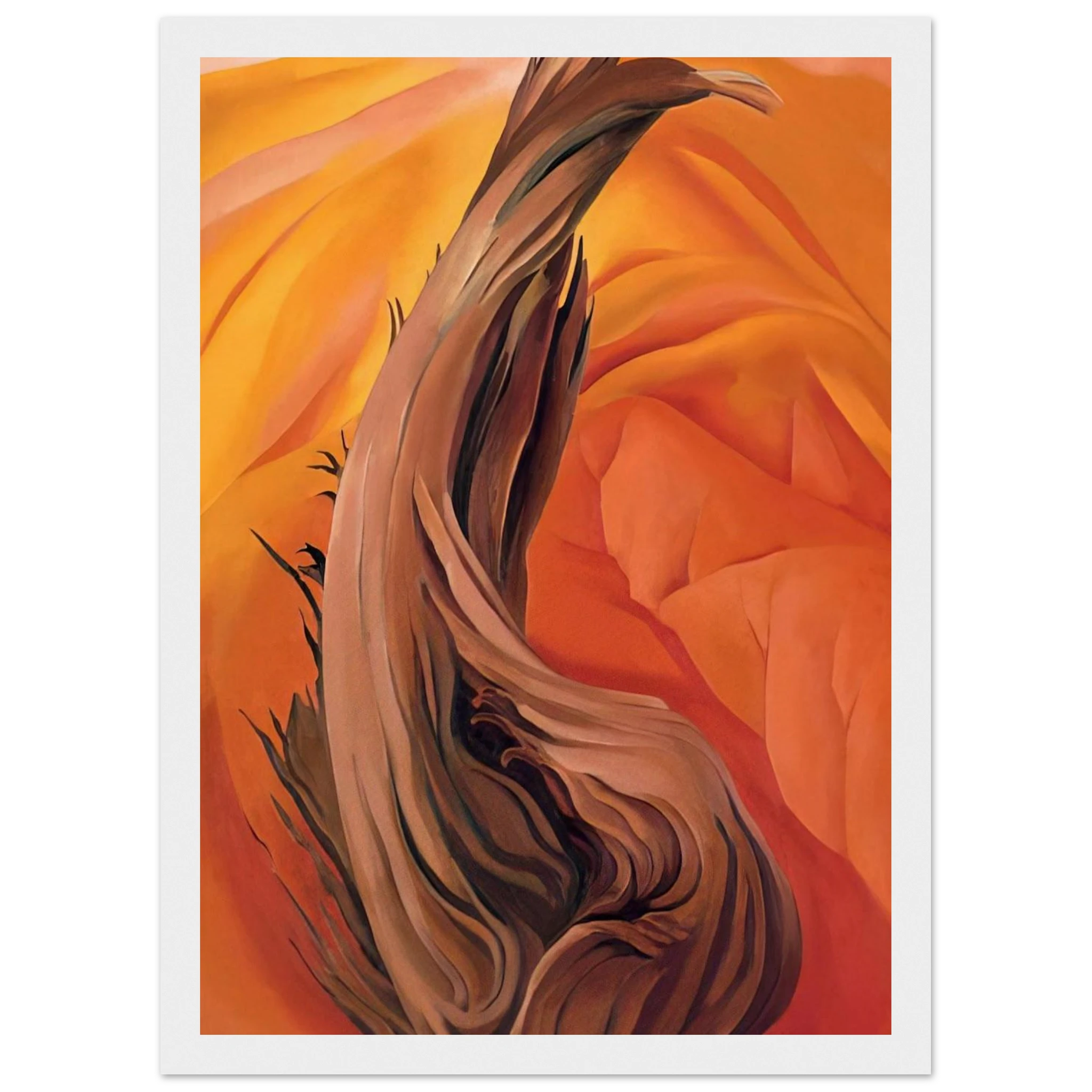 Stump in Red Hills Framed Poster | Georgia O'Keeffe Framed Prints Wall Art | Georgia O Keeffe Prints