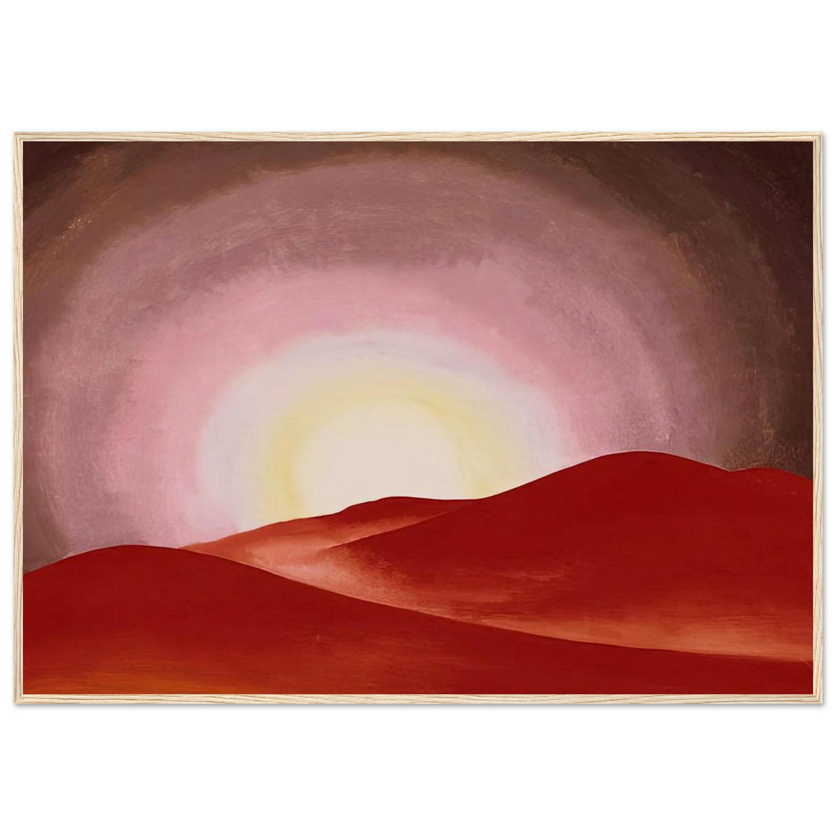 Red Hills, Lake George Framed Poster | Georgia O'Keeffe Framed Prints Wall Art | Georgia O Keeffe Prints
