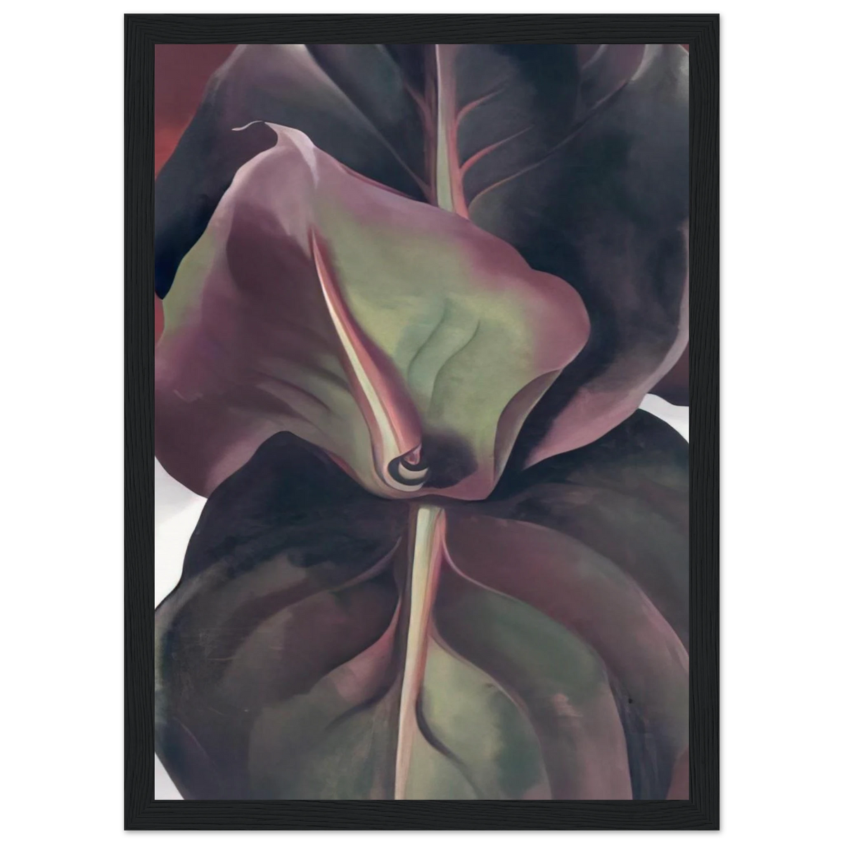 Canna Leaves Framed Poster | Georgia O'Keeffe Framed Prints Wall Art | Georgia O Keeffe Prints