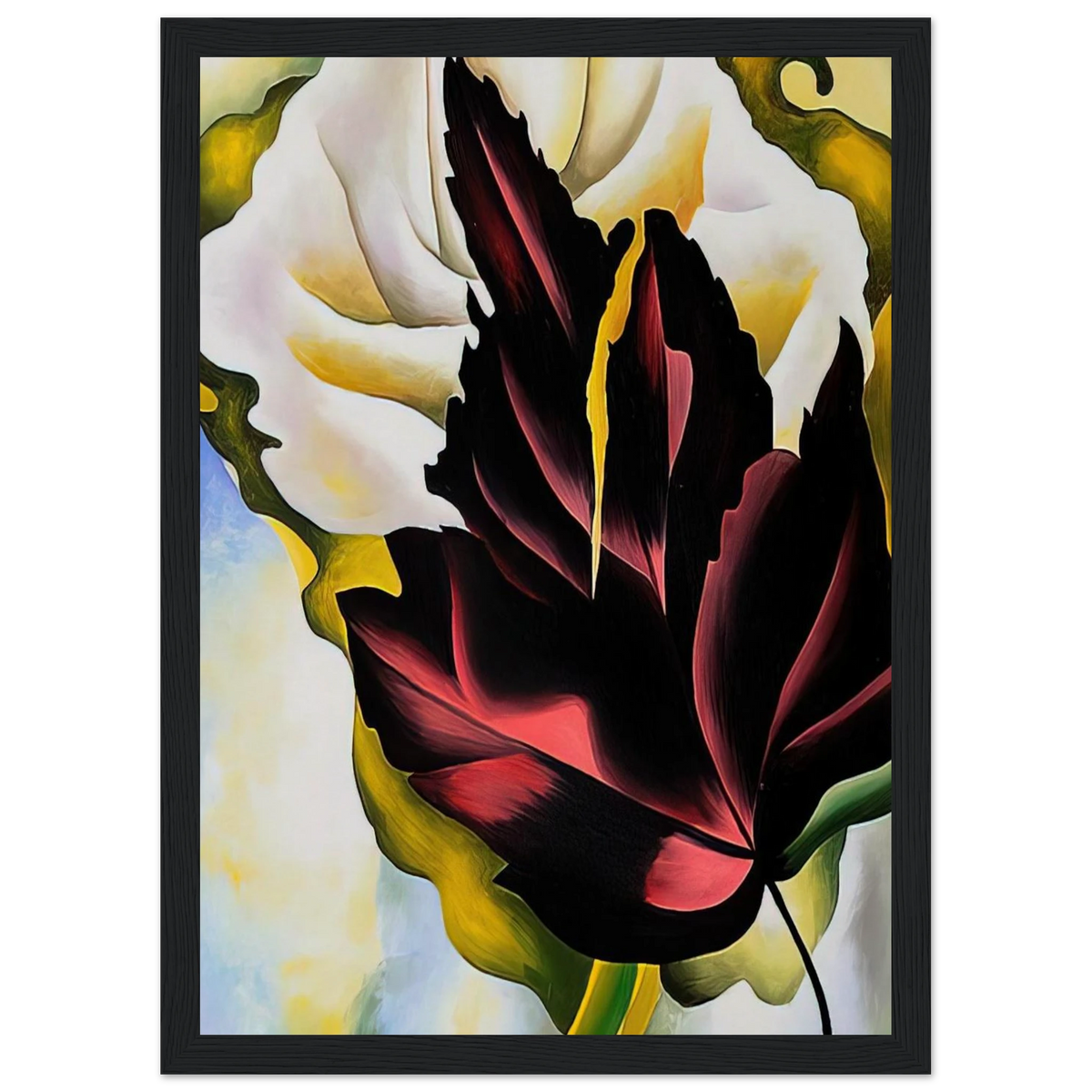 Pattern Leaves Framed Poster | Georgia O'Keeffe Framed Prints Wall Art | Georgia O Keeffe Prints