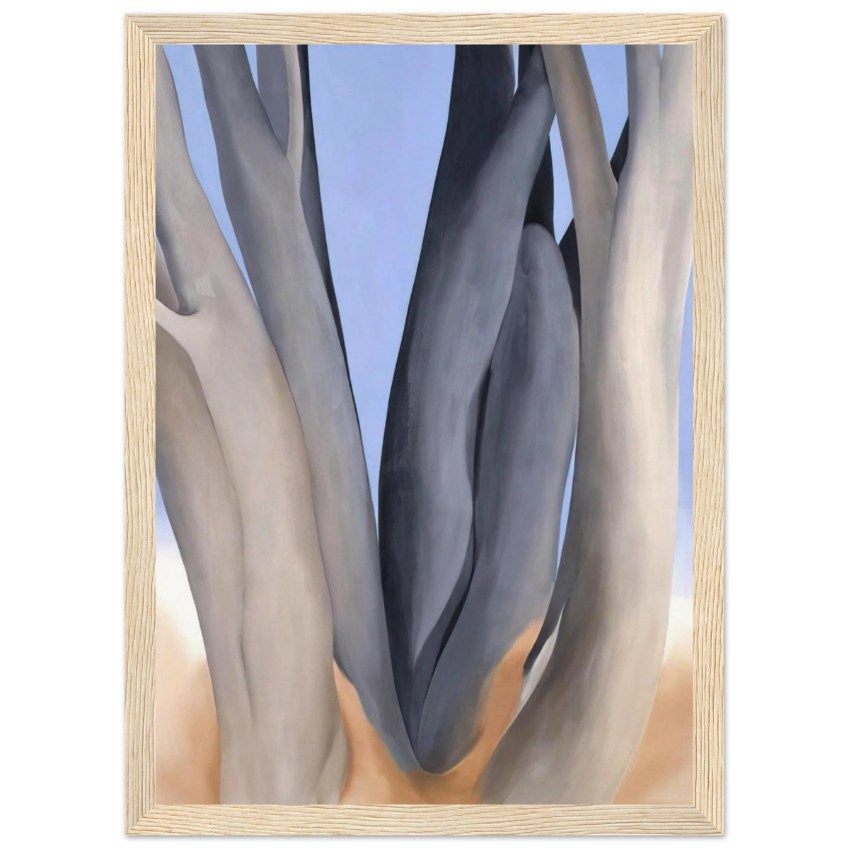 Dark Tree Trunks Framed Poster | Georgia O'Keeffe Framed Prints Wall Art | Georgia O Keeffe Prints