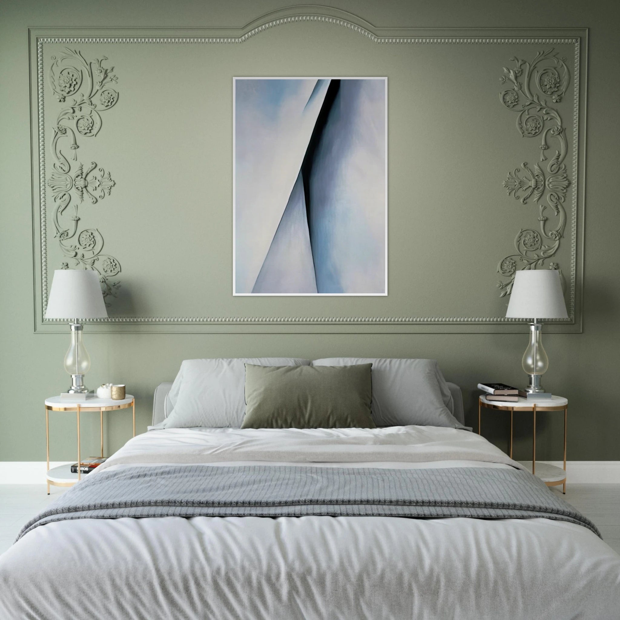Abstraction White Framed Poster | Georgia O'Keeffe Framed Prints Wall Art | Georgia O Keeffe Prints