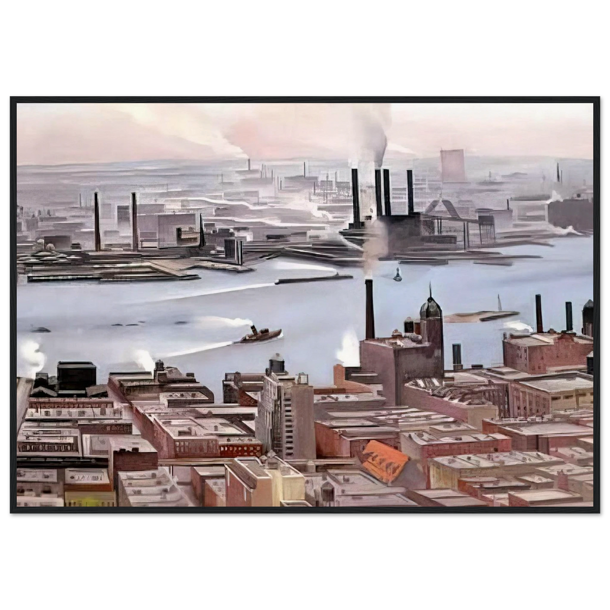 East River from the Thirtieth Story of the Shelton Hotel Framed Poster | Georgia O'Keeffe Framed Prints Wall Art | Georgia O Keeffe Prints