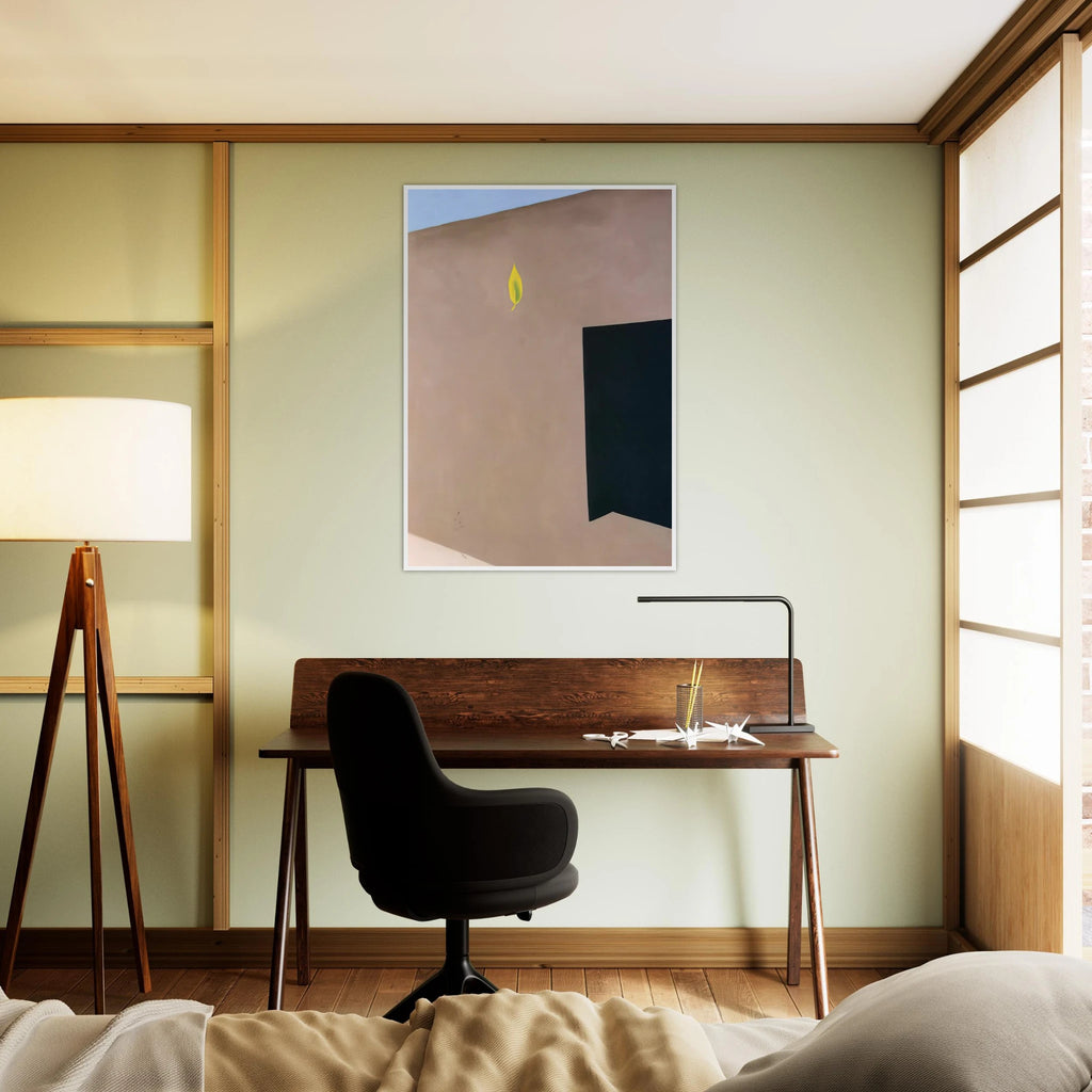 Patio Door with Green Leaf Framed Poster | Georgia O'Keeffe Framed Prints Wall Art | Georgia O Keeffe Prints