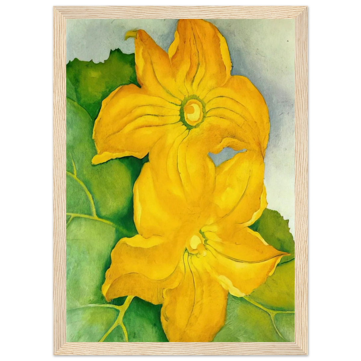 Squash Blossoms I Framed Poster | Georgia O'Keeffe Framed Prints Wall Art | Georgia O Keeffe Prints