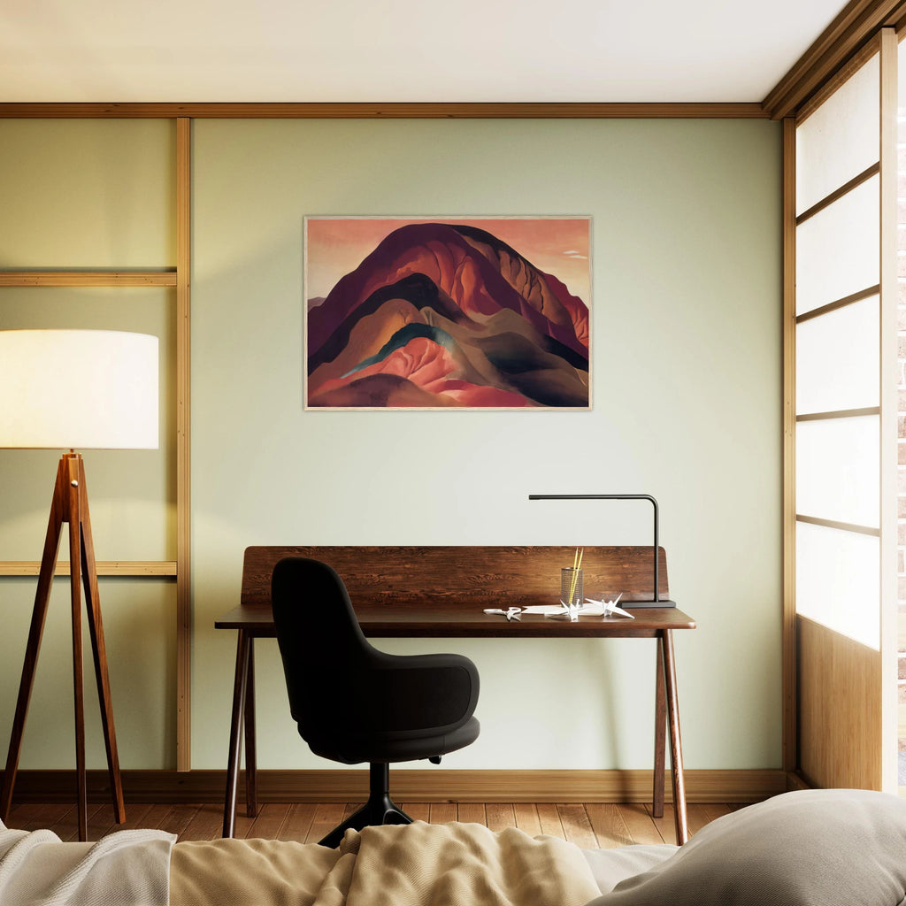 Rust Red Hills Framed Poster | Georgia O'Keeffe Framed Prints Wall Art | Georgia O Keeffe Prints