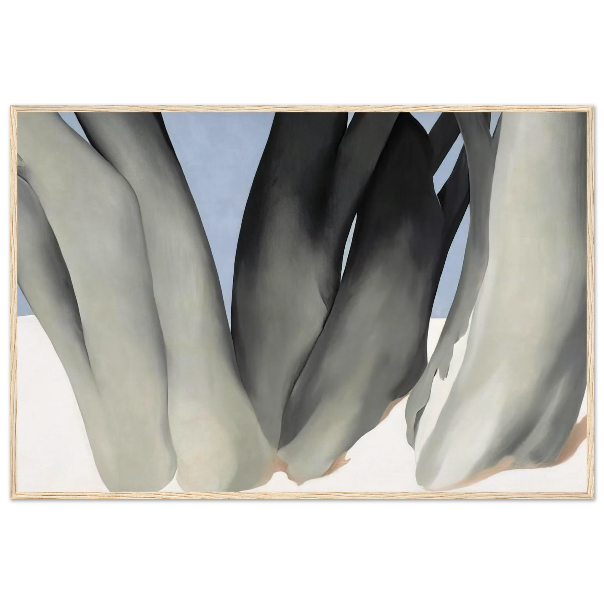 Bare Tree Trunks with Snow Framed Poster | Georgia O'Keeffe Framed Prints Wall Art | Georgia O Keeffe Prints