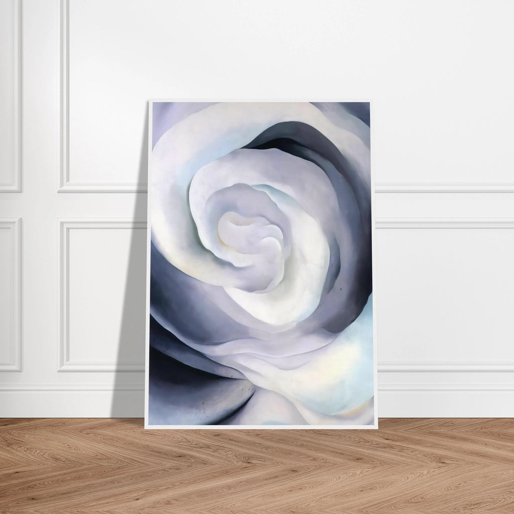 Abstraction White Rose Framed Poster | Georgia O'Keeffe Framed Prints Wall Art | Georgia O Keeffe Prints