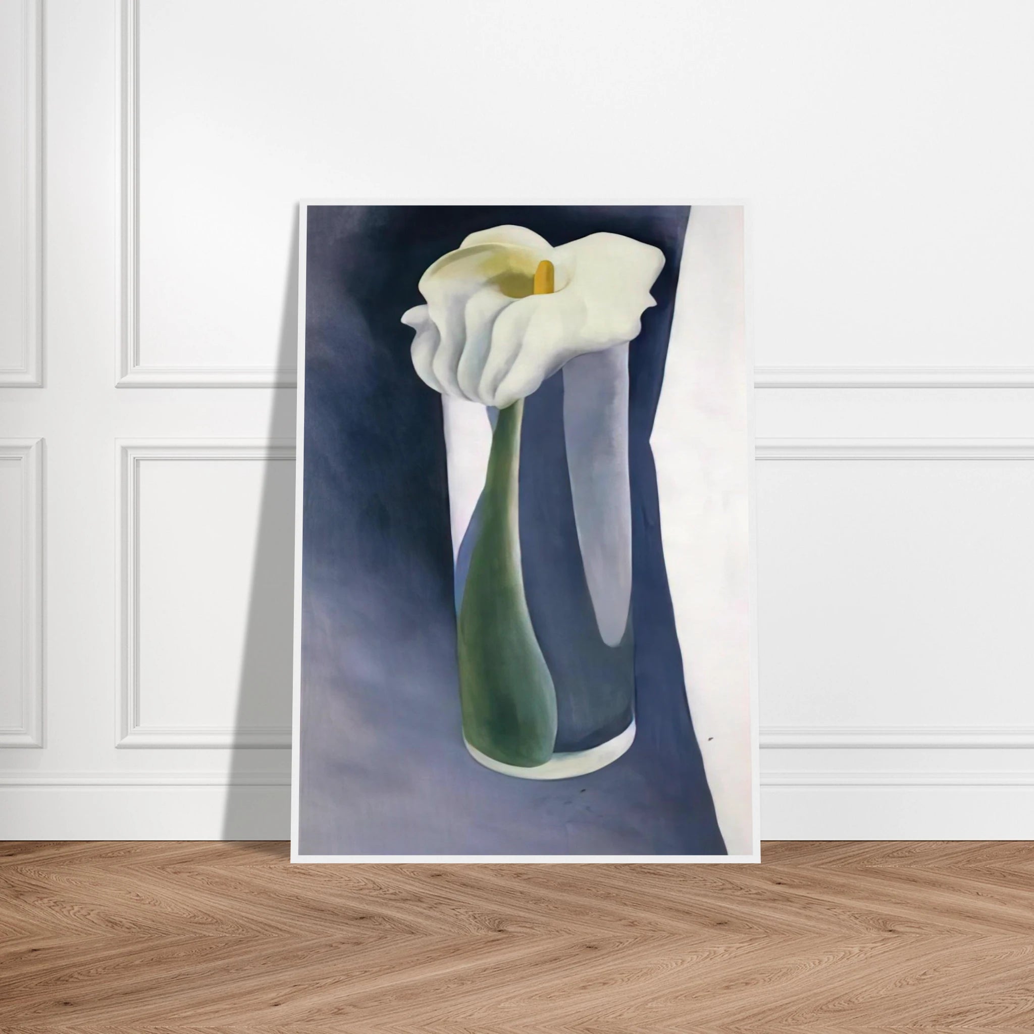 Calla Lily in Tall Glass Framed Poster | Georgia O'Keeffe Framed Prints Wall Art | Georgia O Keeffe Prints