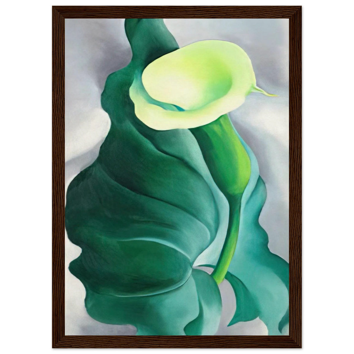 Calla Lily  Lily-Yellow No. 2  Framed Poster | Georgia O'Keeffe Framed Prints Wall Art | Georgia O Keeffe Prints