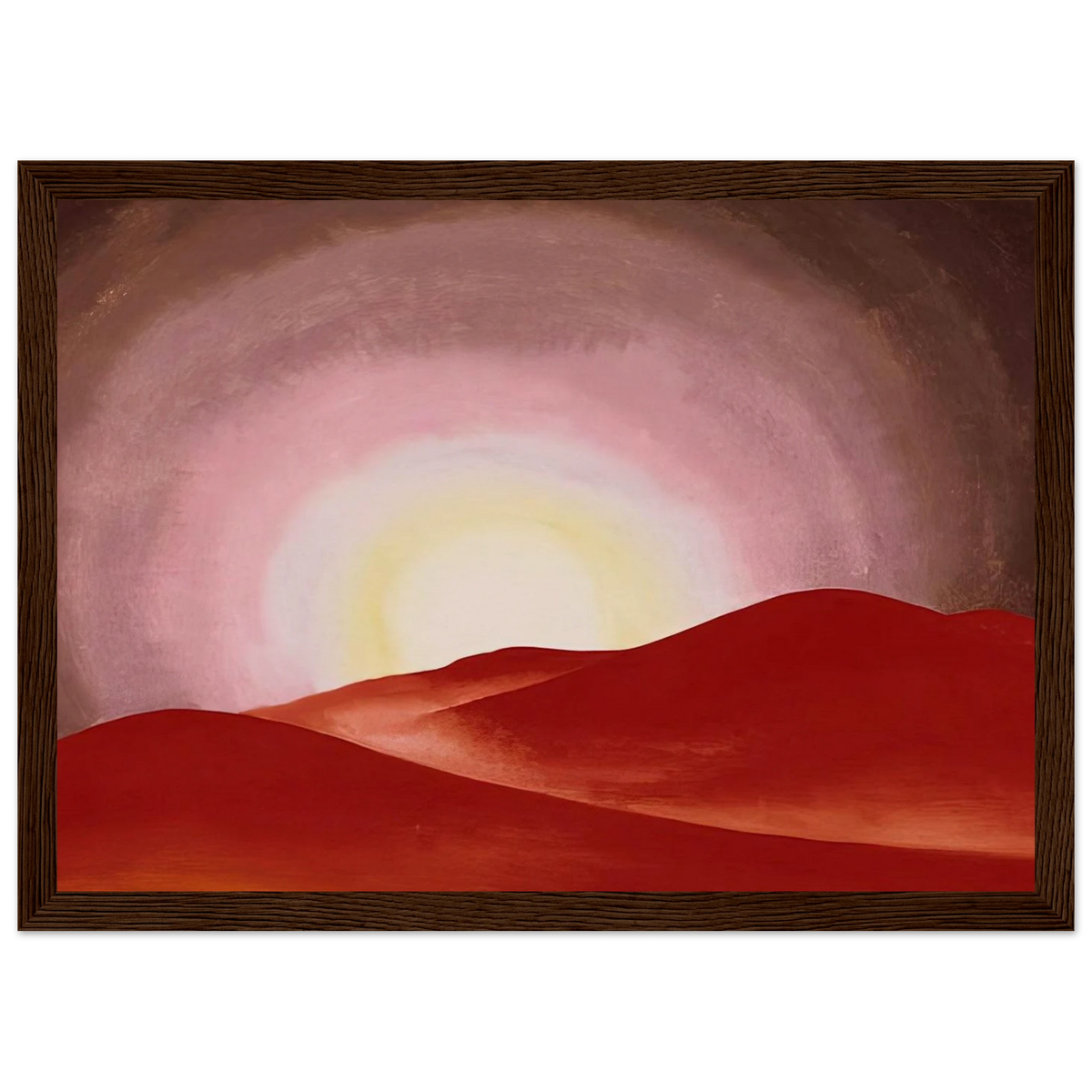 Red Hills, Lake George Framed Poster | Georgia O'Keeffe Framed Prints Wall Art | Georgia O Keeffe Prints