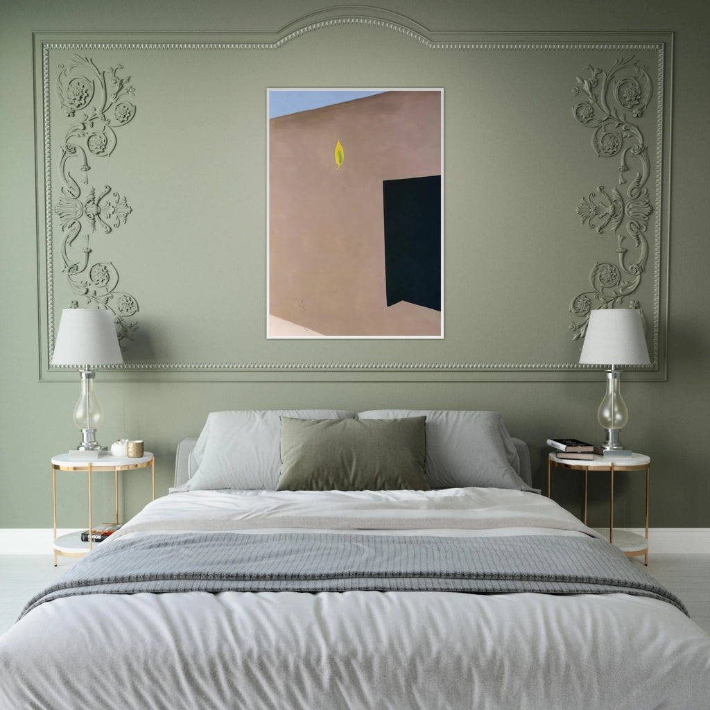Patio Door with Green Leaf Framed Poster | Georgia O'Keeffe Framed Prints Wall Art | Georgia O Keeffe Prints