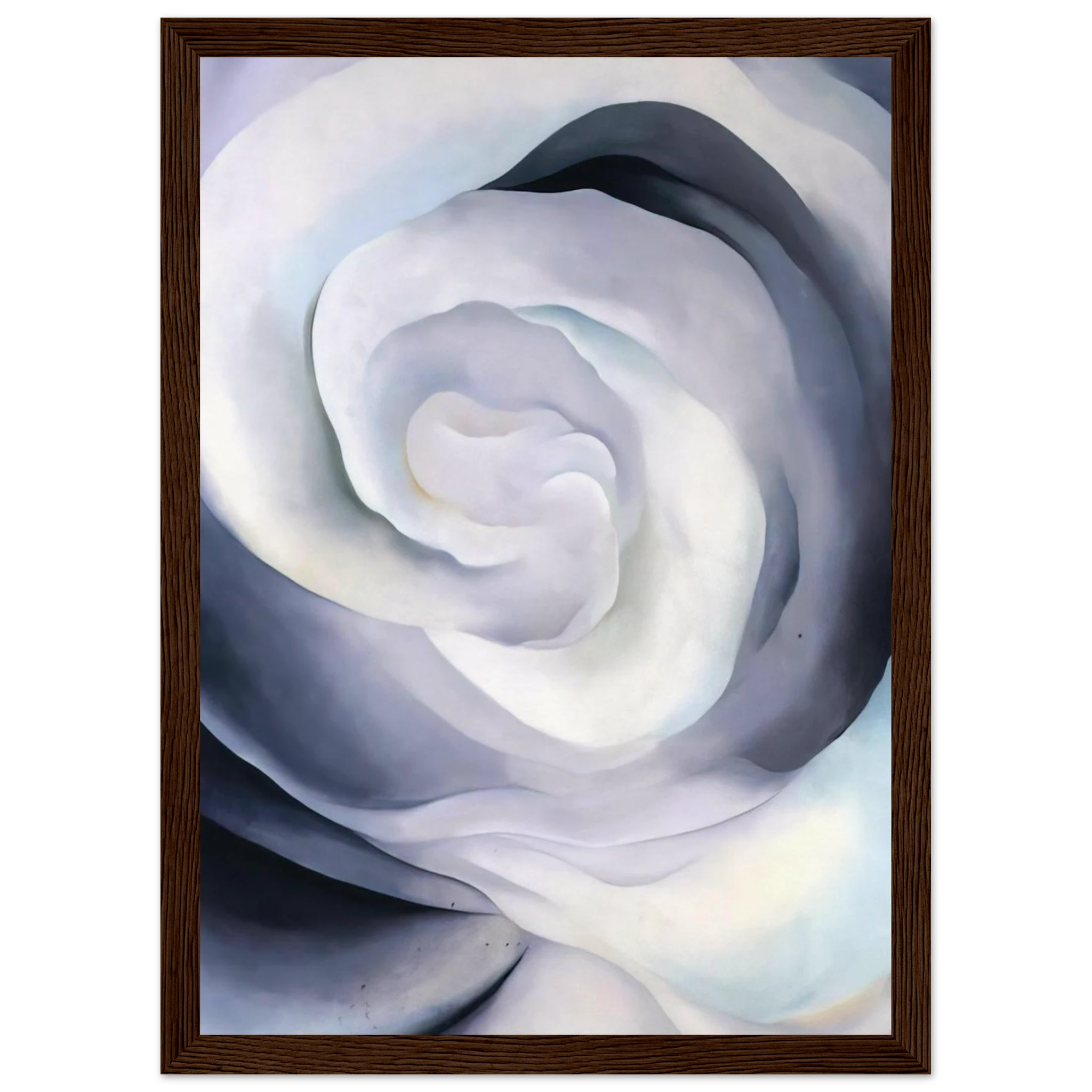 Abstraction White Rose Framed Poster | Georgia O'Keeffe Framed Prints Wall Art | Georgia O Keeffe Prints