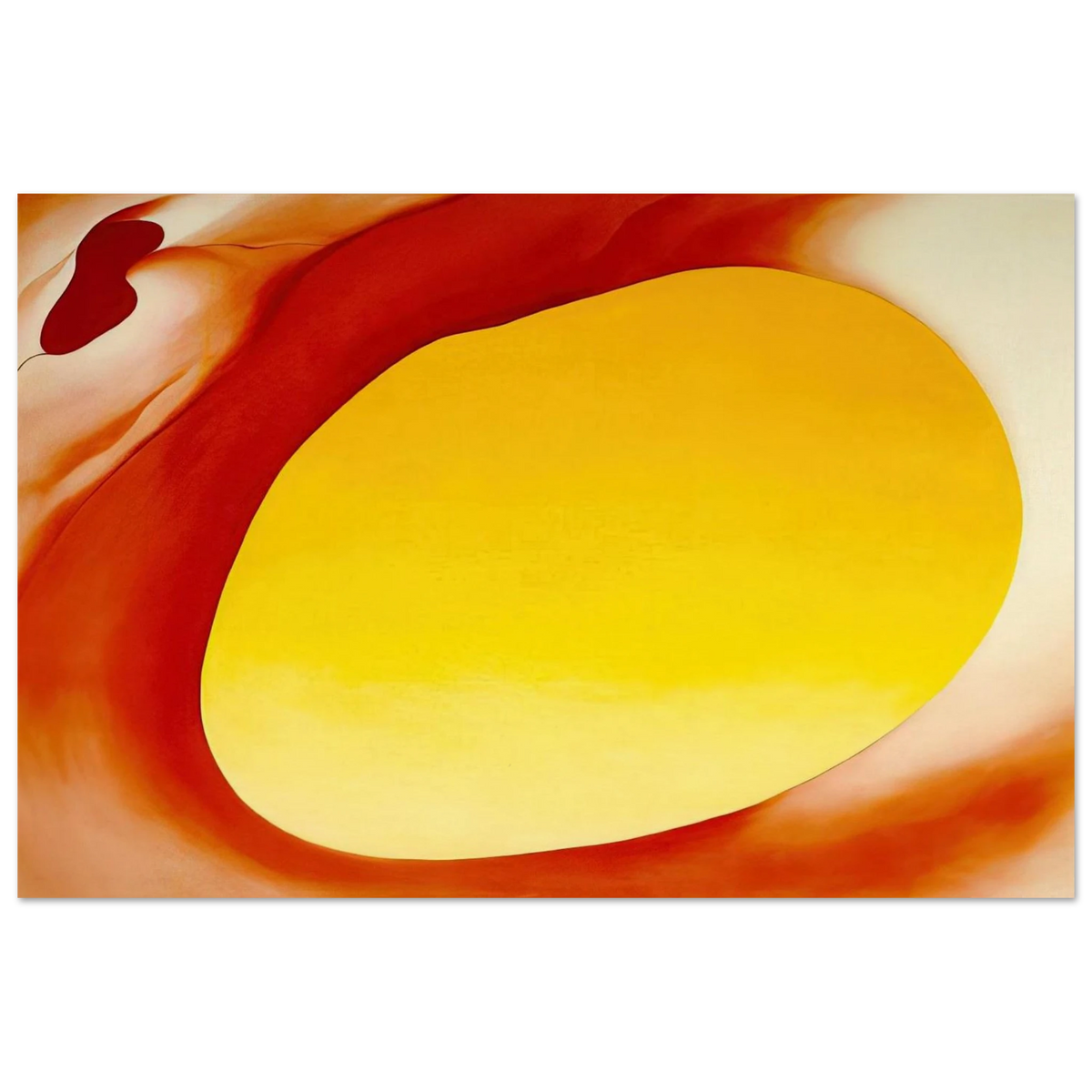 Pelvis Series - Red with Yellow Poster | Georgia O'Keeffe Poster | Georgia O Keeffe Prints