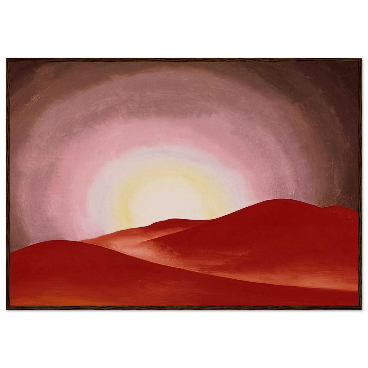 Red Hills, Lake George Framed Poster | Georgia O'Keeffe Framed Prints Wall Art | Georgia O Keeffe Prints