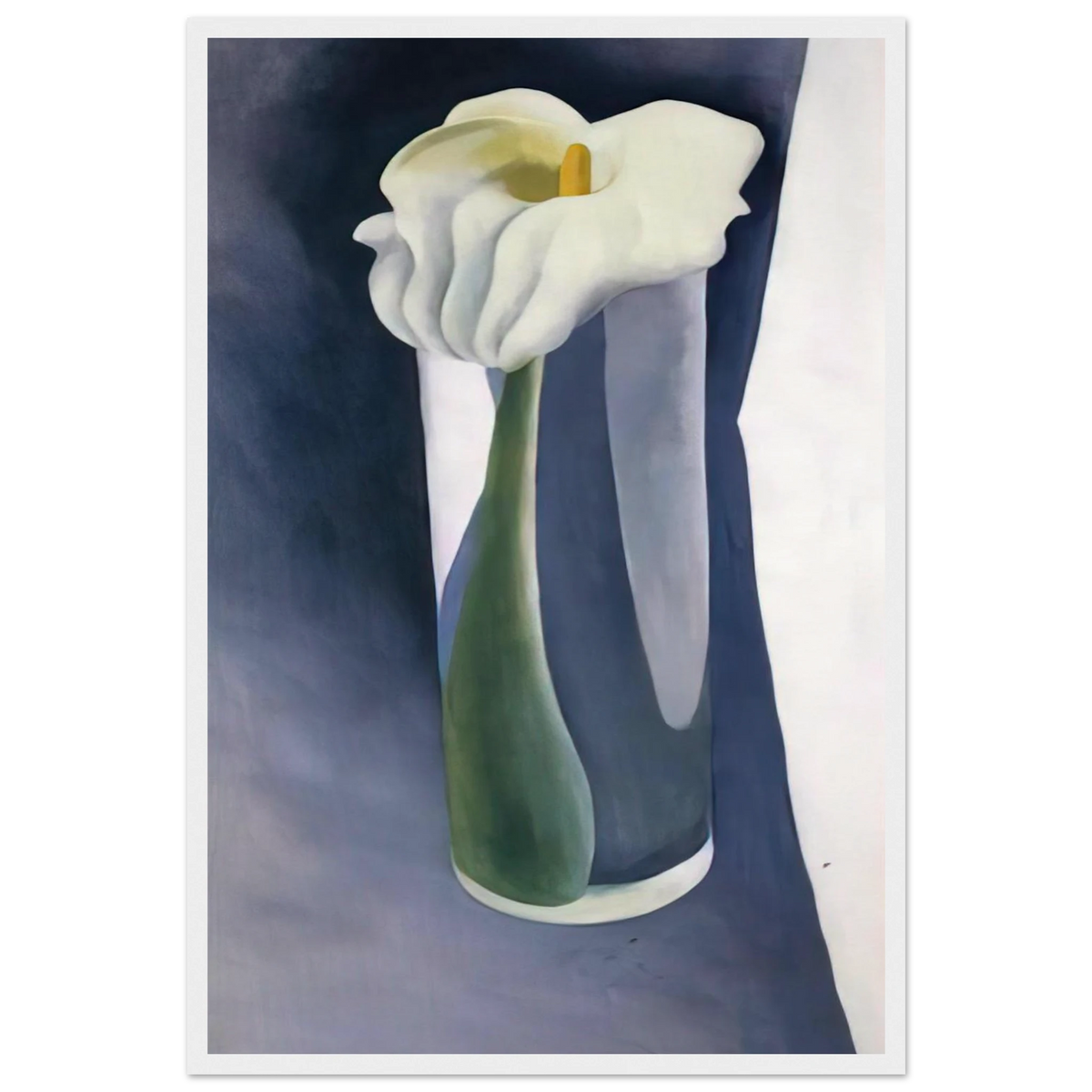 Calla Lily in Tall Glass Framed Poster | Georgia O'Keeffe Framed Prints Wall Art | Georgia O Keeffe Prints