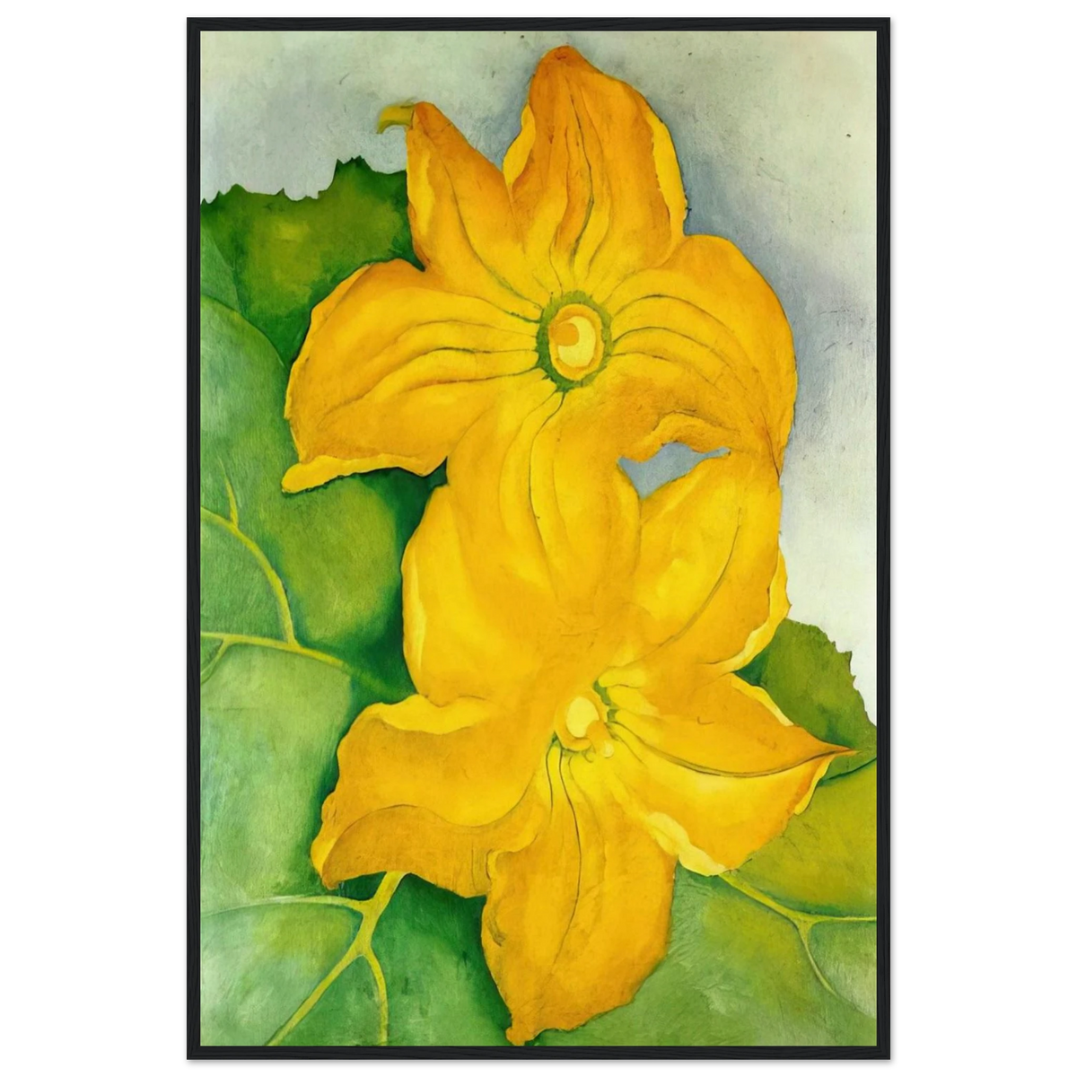 Squash Blossoms I Framed Poster | Georgia O'Keeffe Framed Prints Wall Art | Georgia O Keeffe Prints