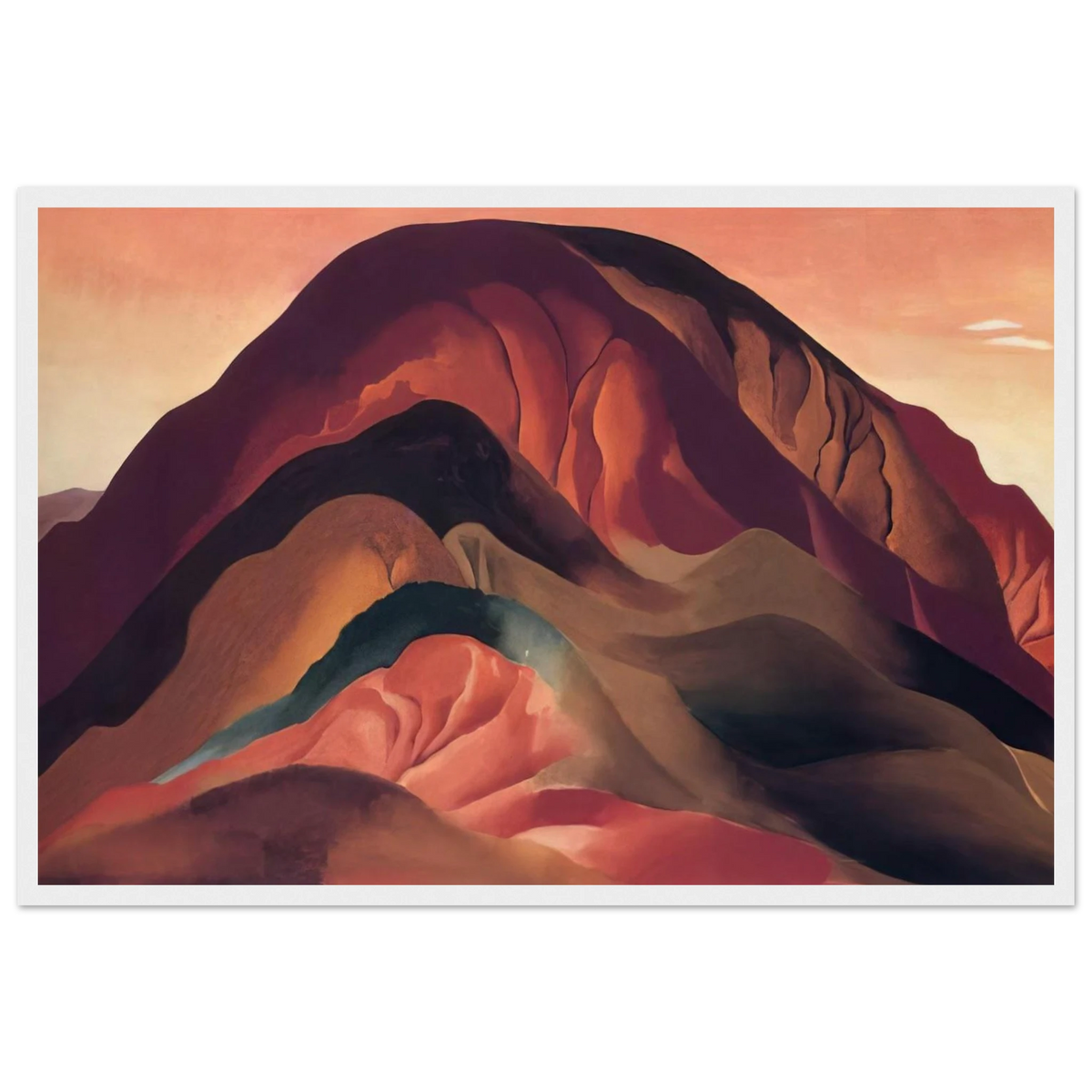 Rust Red Hills Framed Poster | Georgia O'Keeffe Framed Prints Wall Art | Georgia O Keeffe Prints
