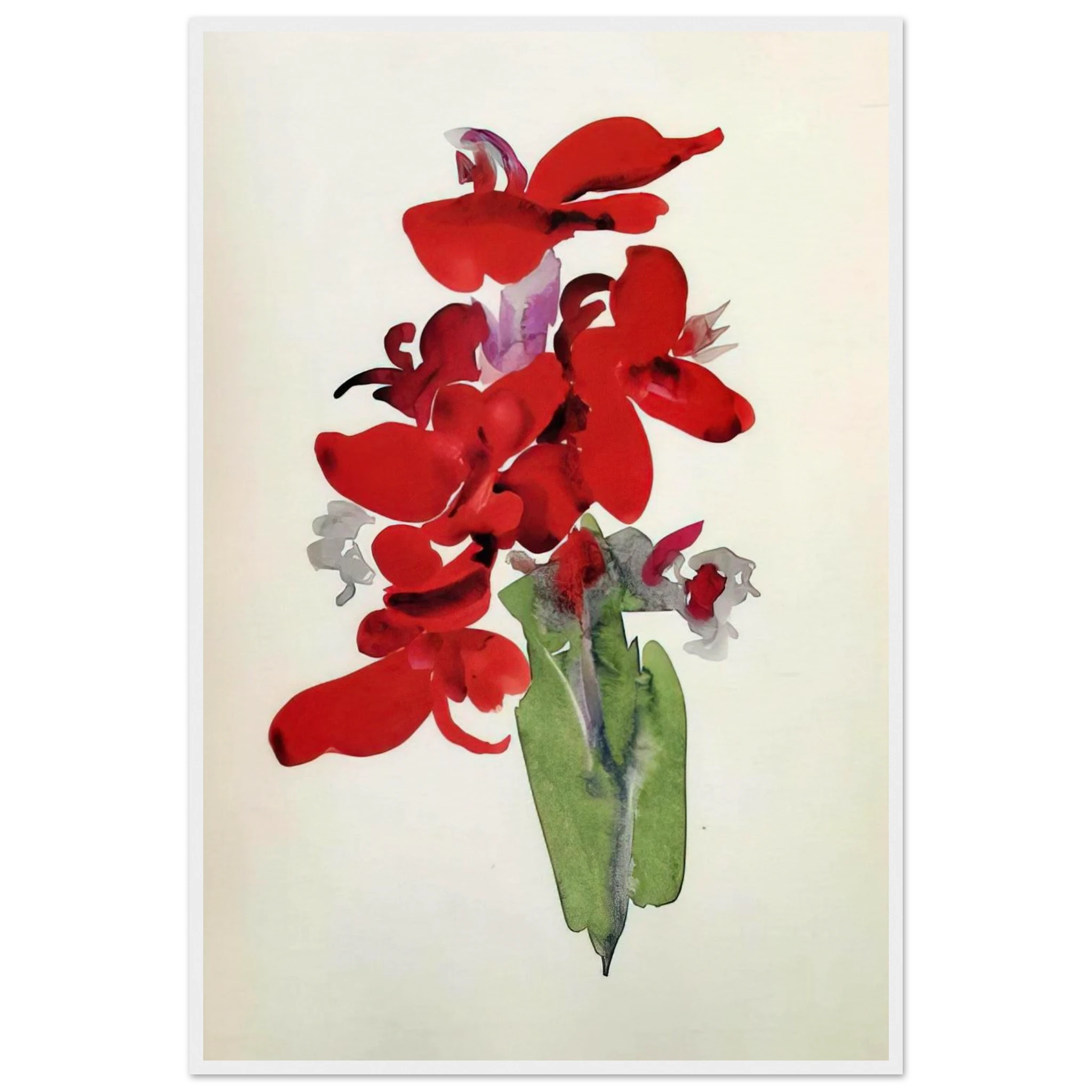 Red Canna Framed Poster | Georgia O'Keeffe Framed Prints Wall Art | Georgia O Keeffe Prints
