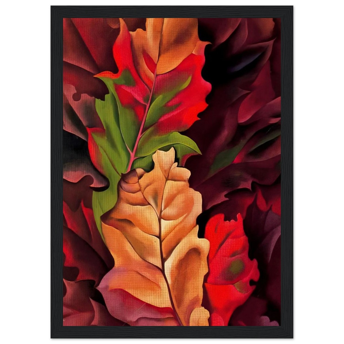 Autumn Leaves - Lake George, N.Y. Framed Poster | Georgia O'Keeffe Framed Prints Wall Art | Georgia O Keeffe Prints