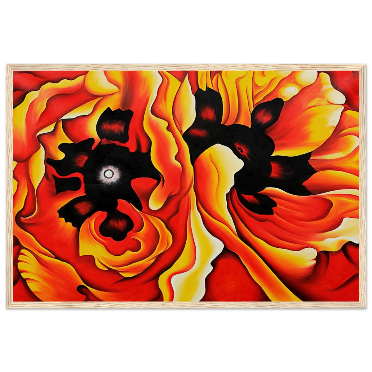 Oriental Poppies II Framed Poster | Georgia O'Keeffe Framed Prints Wall Art | Georgia O Keeffe Prints