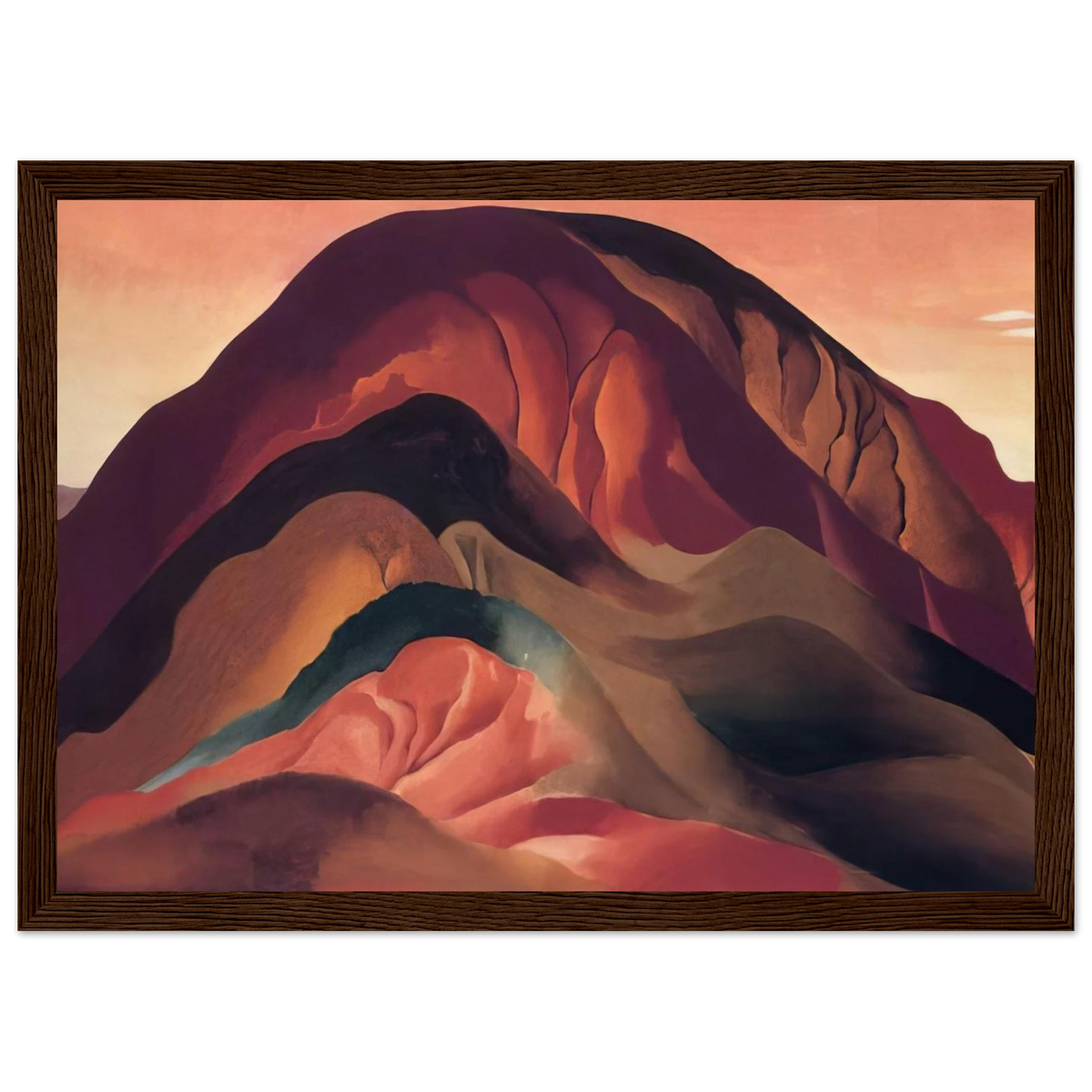 Rust Red Hills Framed Poster | Georgia O'Keeffe Framed Prints Wall Art | Georgia O Keeffe Prints