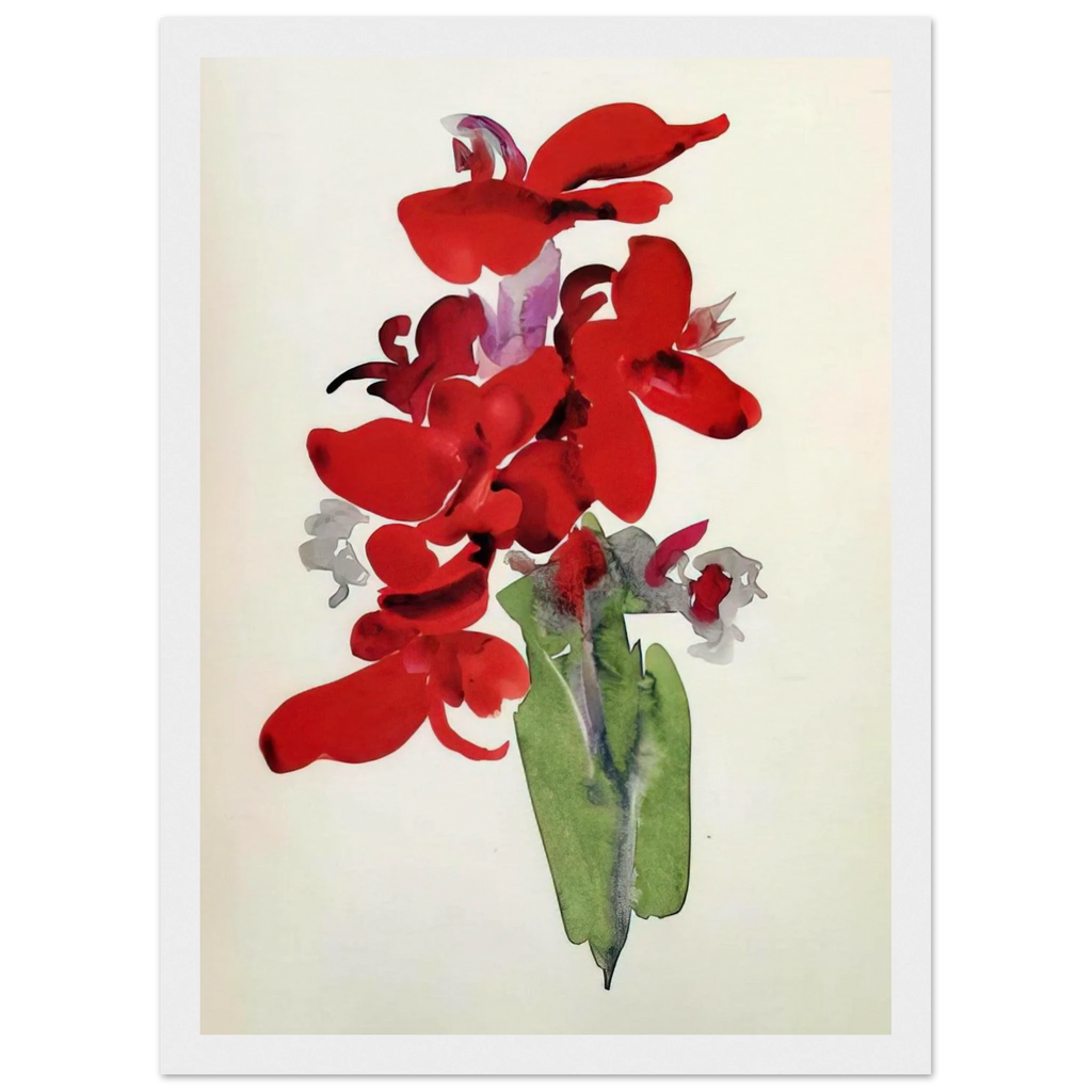 Red Canna Framed Poster | Georgia O'Keeffe Framed Prints Wall Art | Georgia O Keeffe Prints