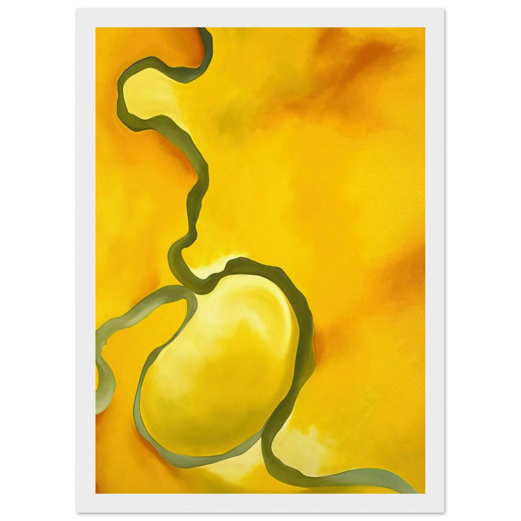 Green, Yellow and Orange Framed Poster | Georgia O'Keeffe Framed Prints Wall Art | Georgia O Keeffe Prints