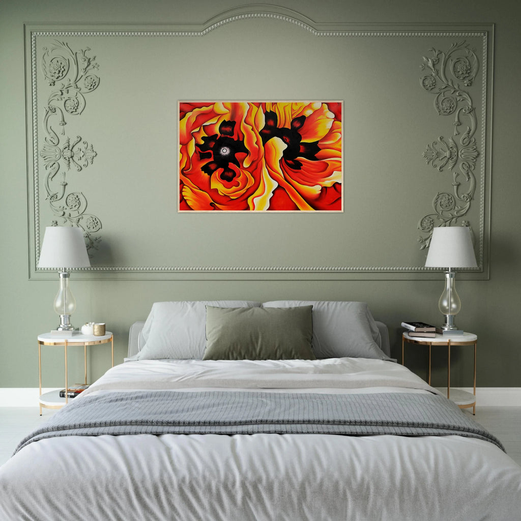 Oriental Poppies II Framed Poster | Georgia O'Keeffe Framed Prints Wall Art | Georgia O Keeffe Prints