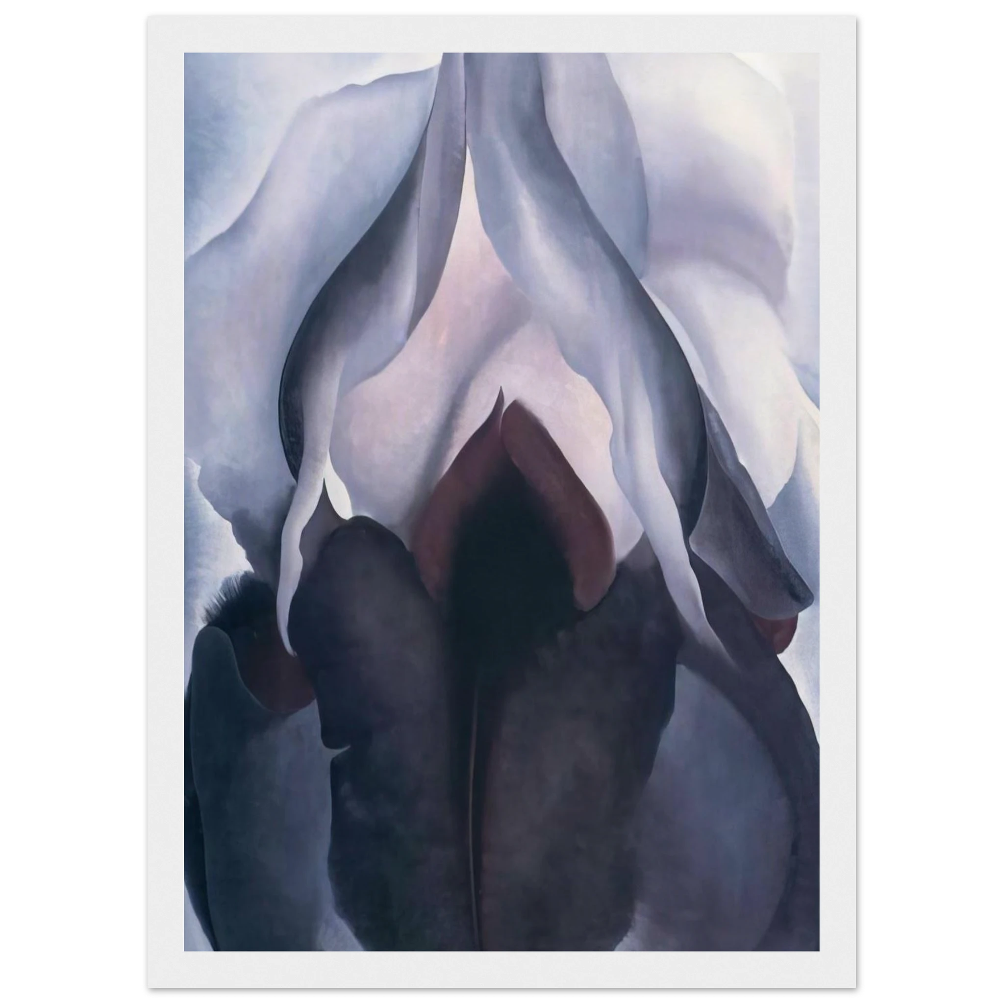 Black Iris III Framed Poster | Georgia O'Keeffe Framed Prints Wall Art | Georgia O Keeffe Prints