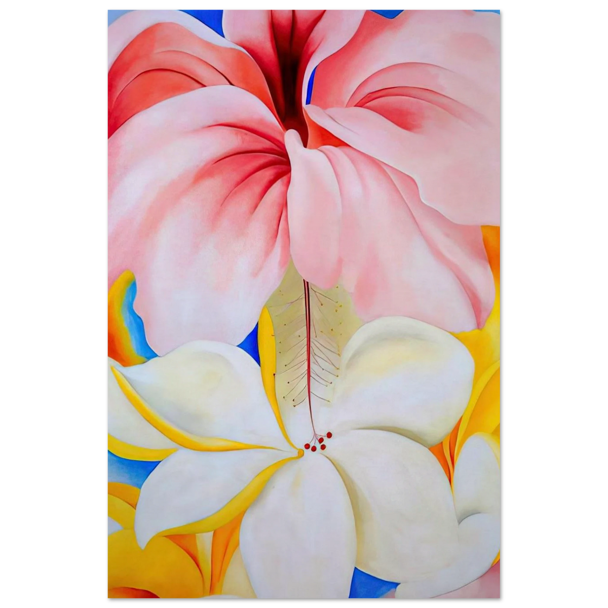 Hibiscus with Plumeria Poster | Georgia O'Keeffe Poster | Georgia O Keeffe Prints