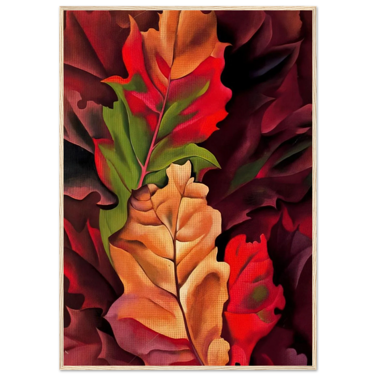 Autumn Leaves - Lake George, N.Y. Framed Poster | Georgia O'Keeffe Framed Prints Wall Art | Georgia O Keeffe Prints