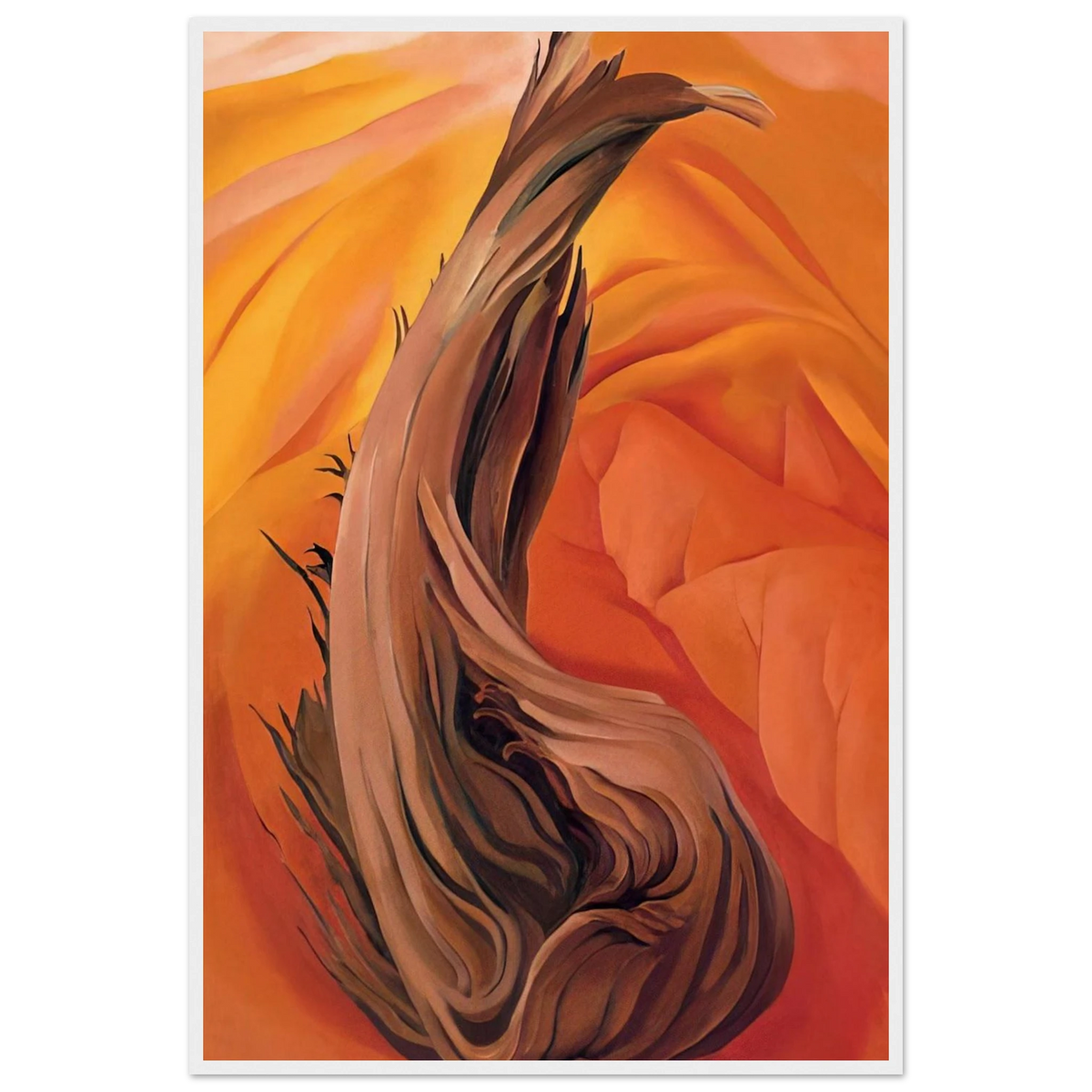 Stump in Red Hills Framed Poster | Georgia O'Keeffe Framed Prints Wall Art | Georgia O Keeffe Prints