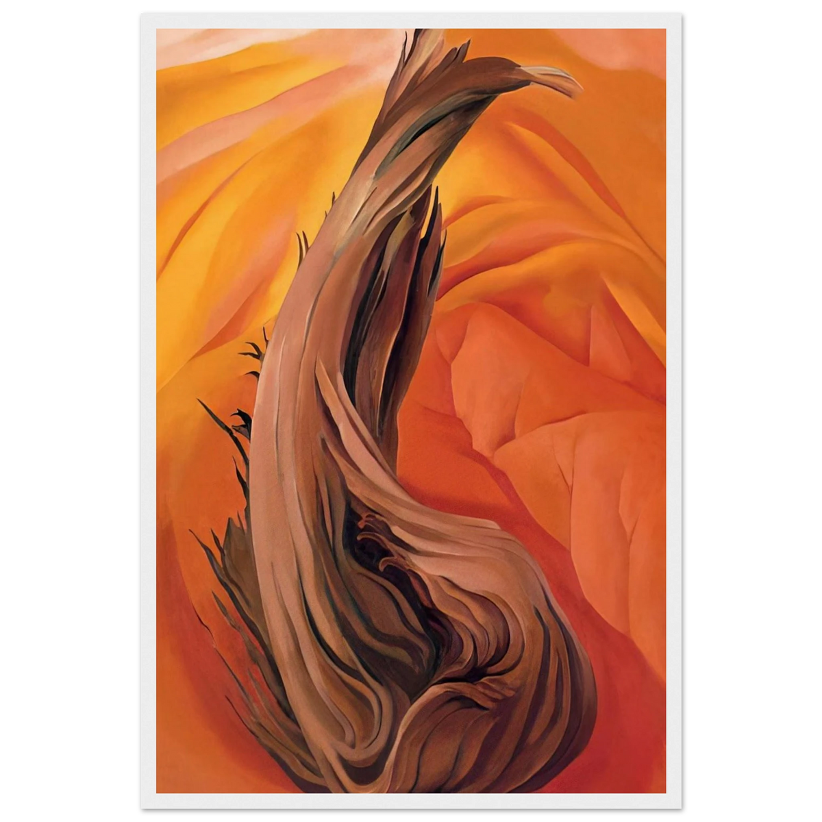 Stump in Red Hills Framed Poster | Georgia O'Keeffe Framed Prints Wall Art | Georgia O Keeffe Prints