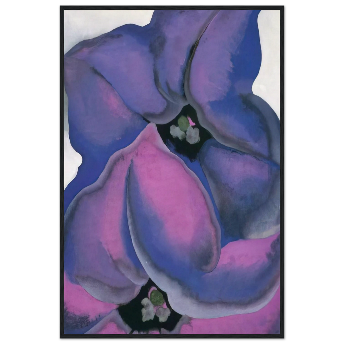 Purple Petunias Framed Poster | Georgia O'Keeffe Framed Prints Wall Art | Georgia O Keeffe Prints