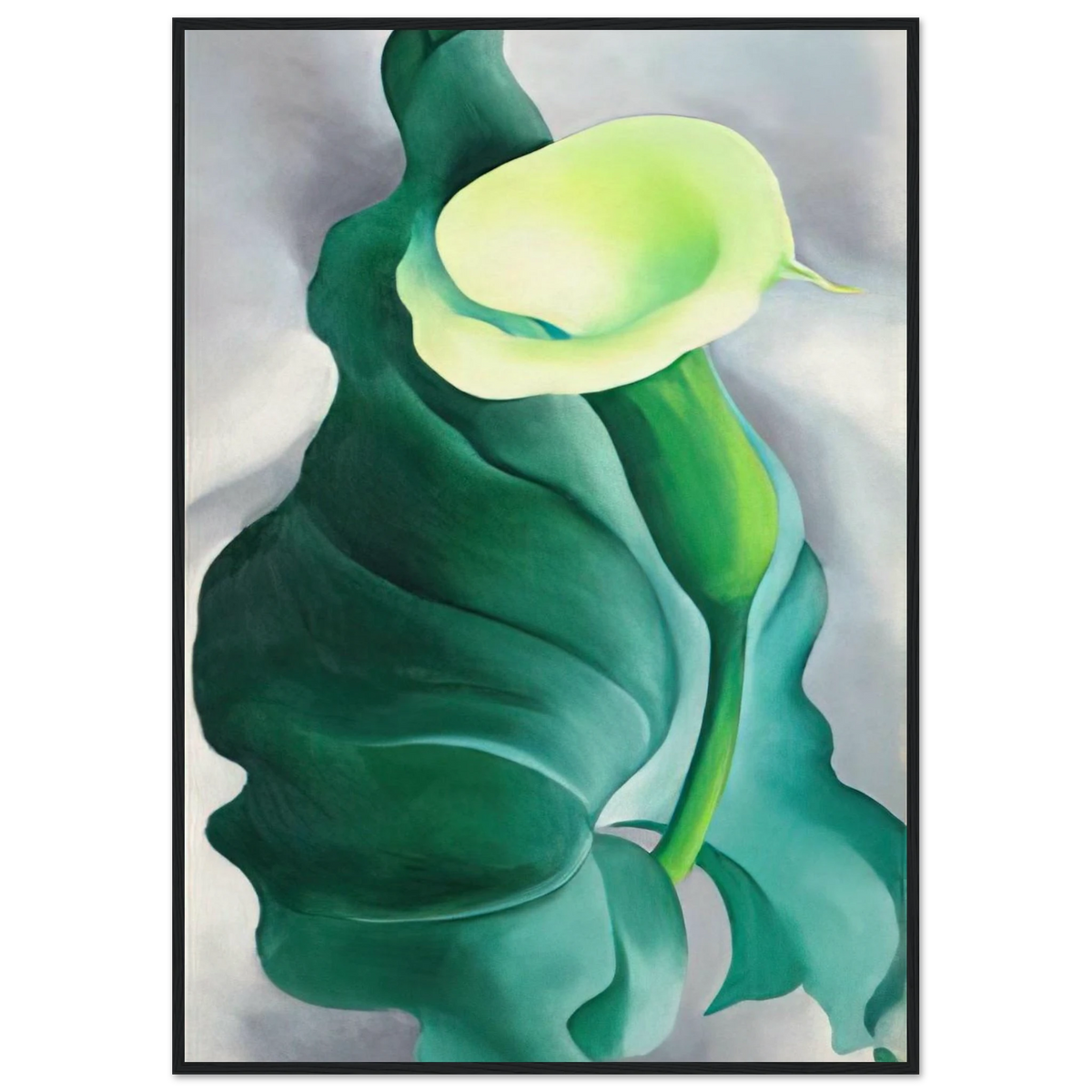Calla Lily  Lily-Yellow No. 2  Framed Poster | Georgia O'Keeffe Framed Prints Wall Art | Georgia O Keeffe Prints