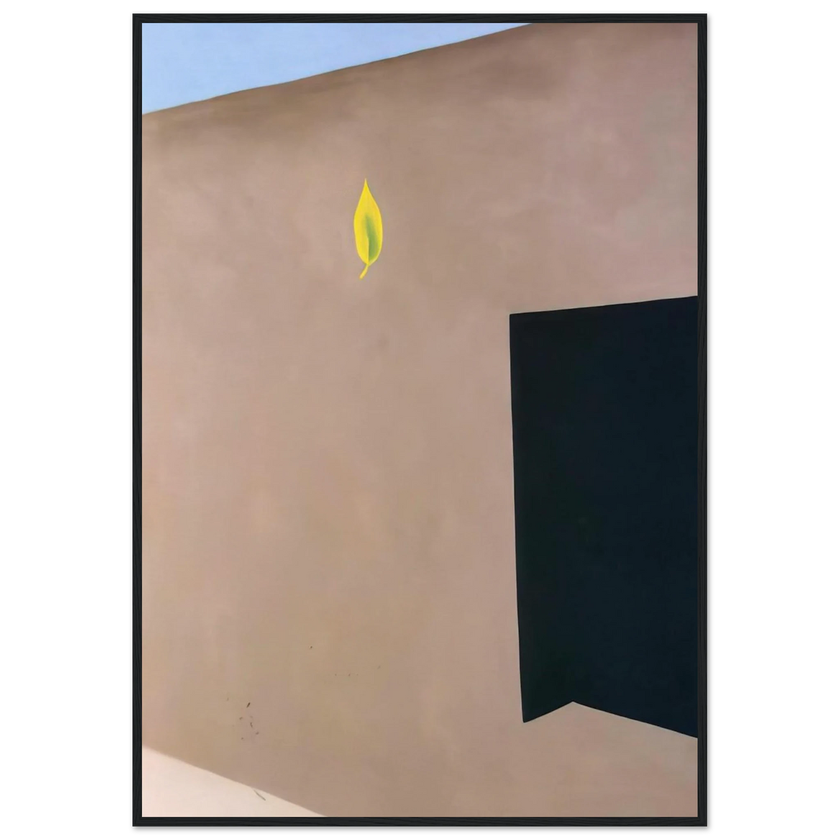 Patio Door with Green Leaf Framed Poster | Georgia O'Keeffe Framed Prints Wall Art | Georgia O Keeffe Prints