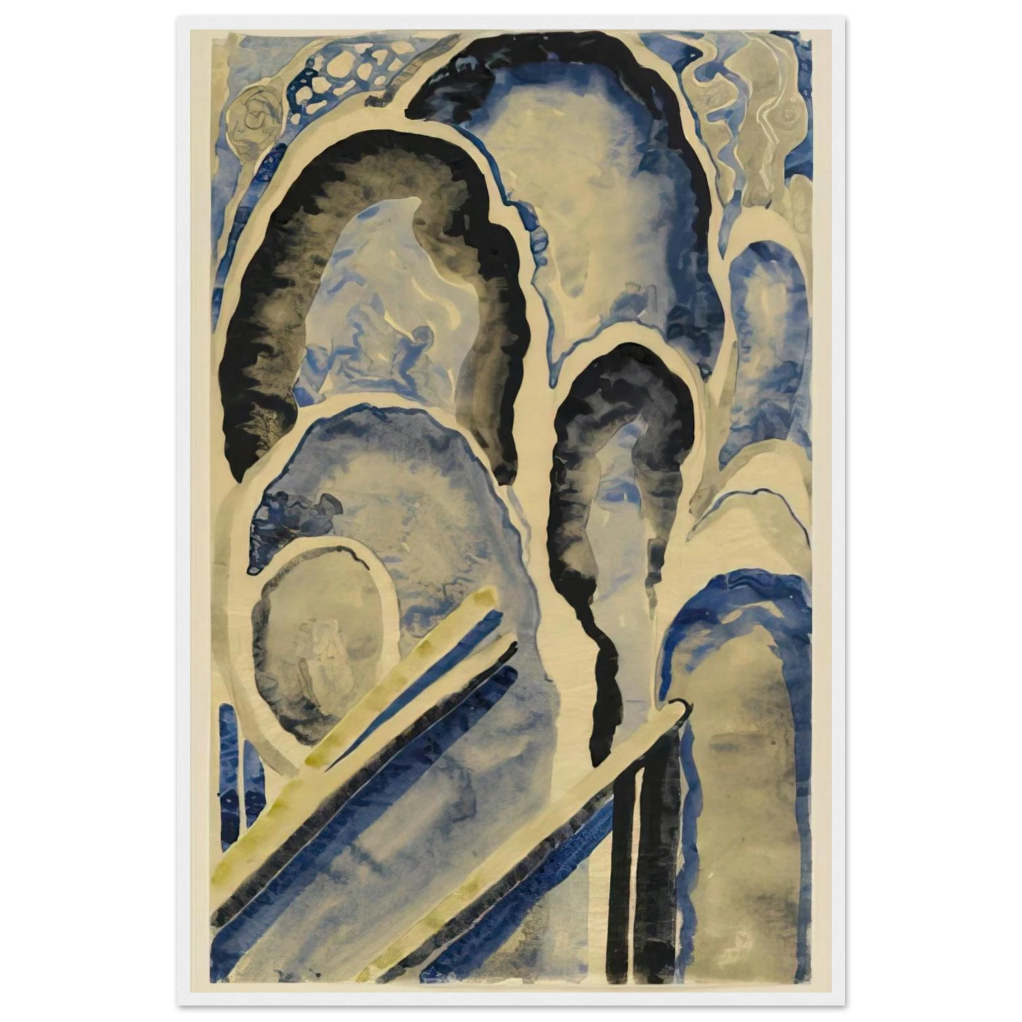Blue-01 Framed Poster | Georgia O'Keeffe Framed Prints Wall Art | Georgia O Keeffe Prints