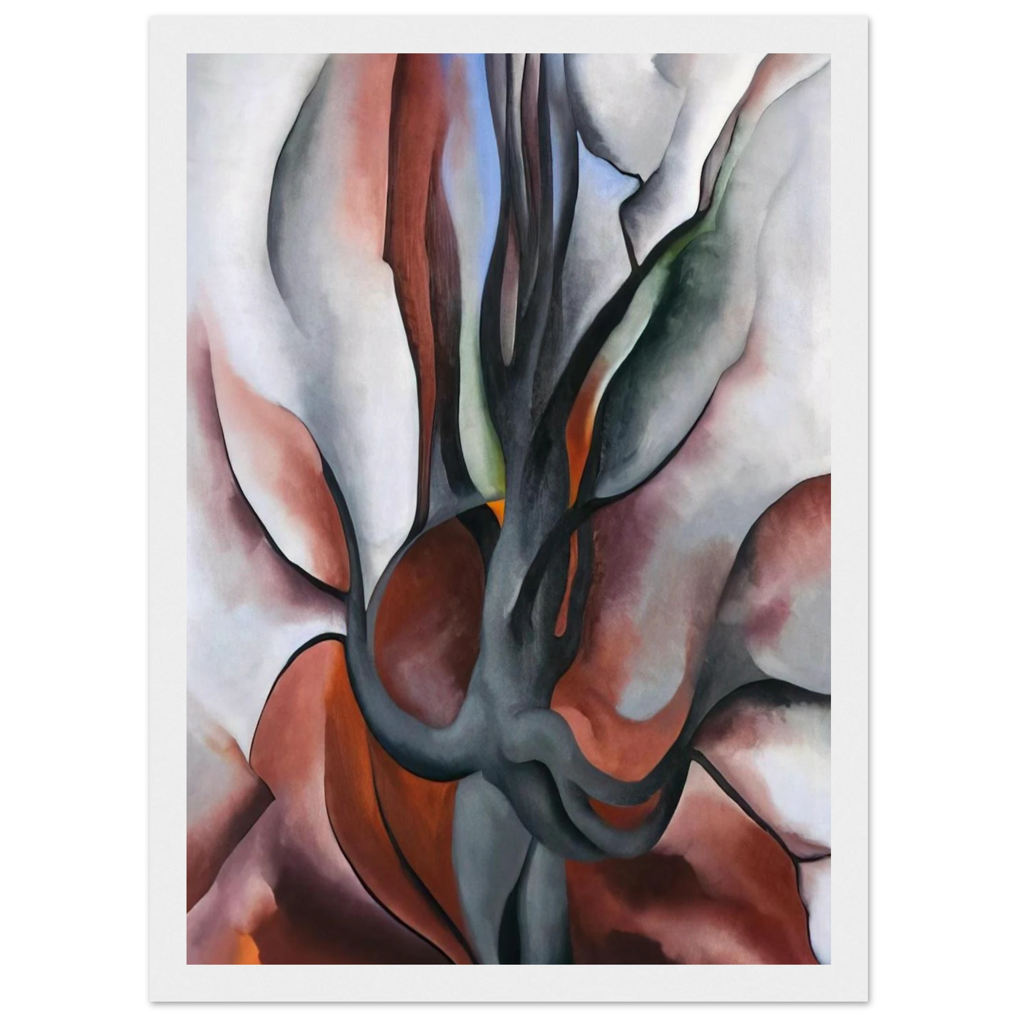 Autumn Trees - The Maple Framed Poster | Georgia O'Keeffe Framed Prints Wall Art | Georgia O Keeffe Prints