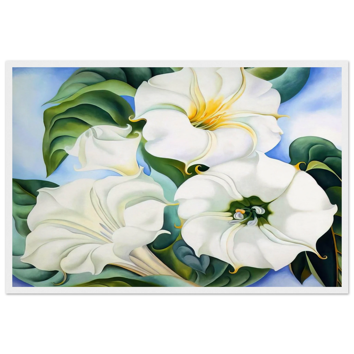 Jimson Weed 3 Framed Poster | Georgia O'Keeffe Framed Prints Wall Art | Georgia O Keeffe Prints