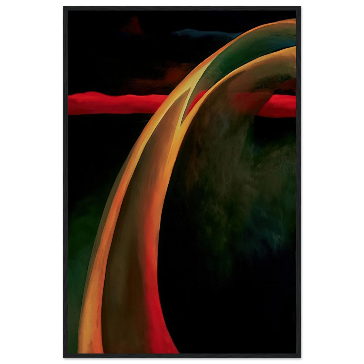 Red and Orange Streak Framed Poster | Georgia O'Keeffe Framed Prints Wall Art | Georgia O Keeffe Prints