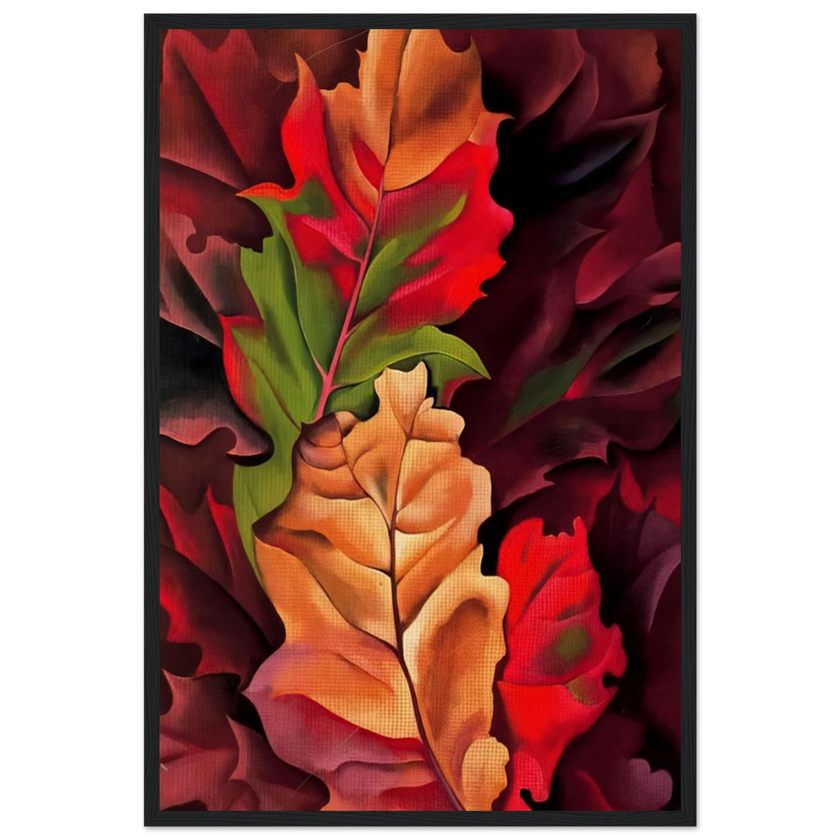 Autumn Leaves - Lake George, N.Y. Framed Poster | Georgia O'Keeffe Framed Prints Wall Art | Georgia O Keeffe Prints