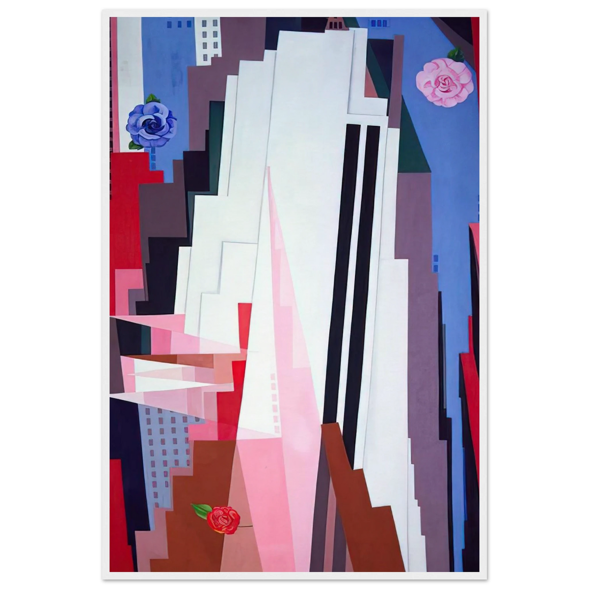 Manhattan Framed Poster | Georgia O'Keeffe Framed Prints Wall Art | Georgia O Keeffe Prints