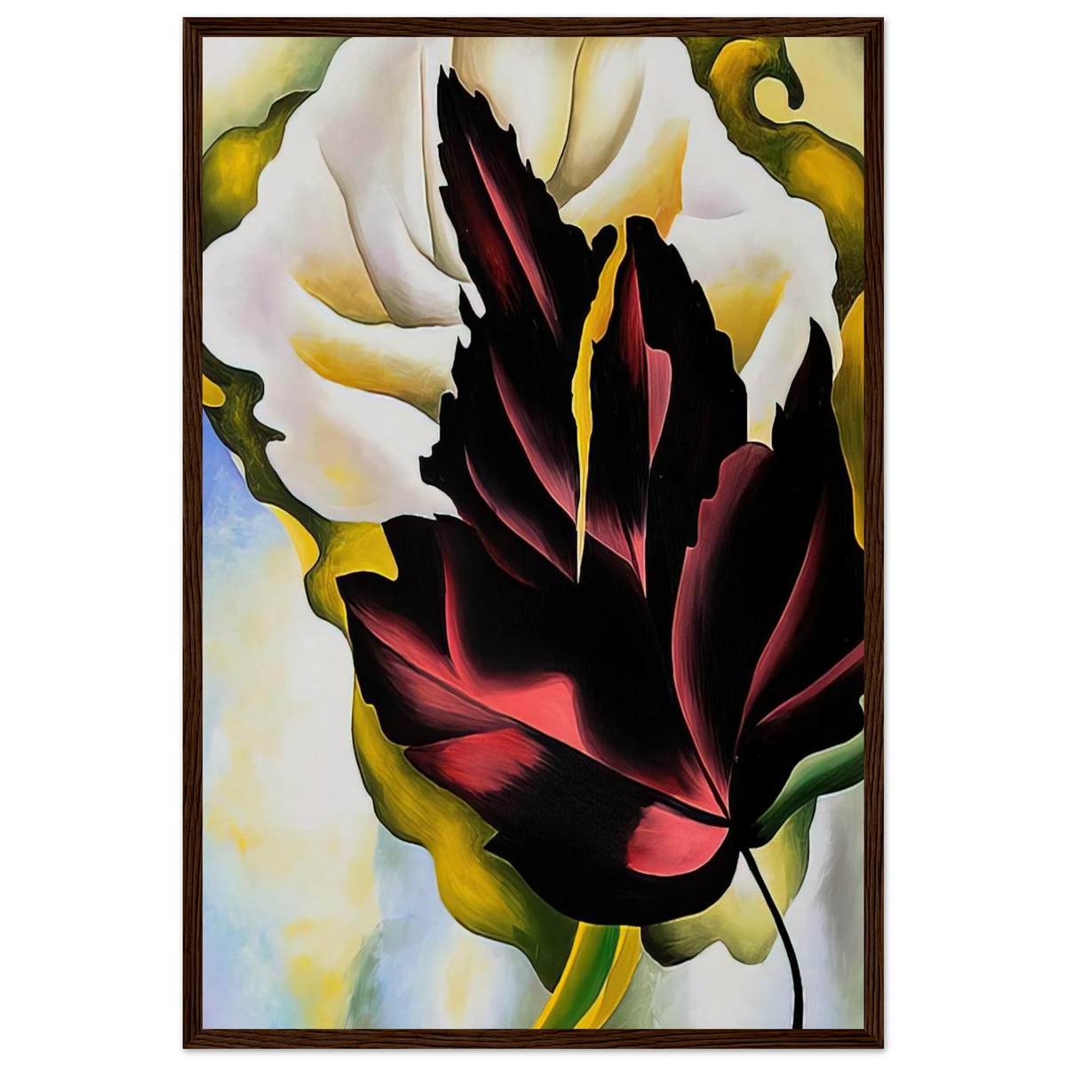 Pattern Leaves Framed Poster | Georgia O'Keeffe Framed Prints Wall Art | Georgia O Keeffe Prints