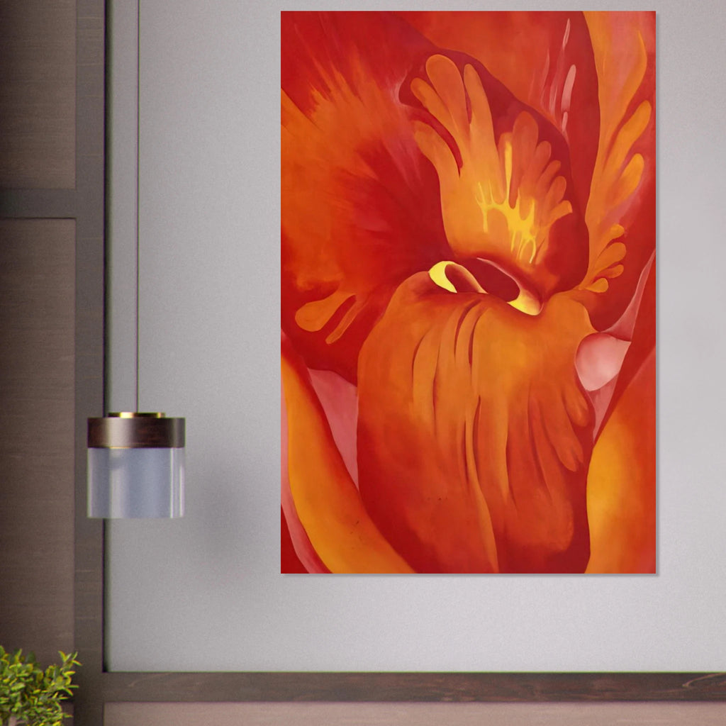 Canna Red and Orange Poster | Georgia O'Keeffe Poster | Georgia O Keeffe Prints