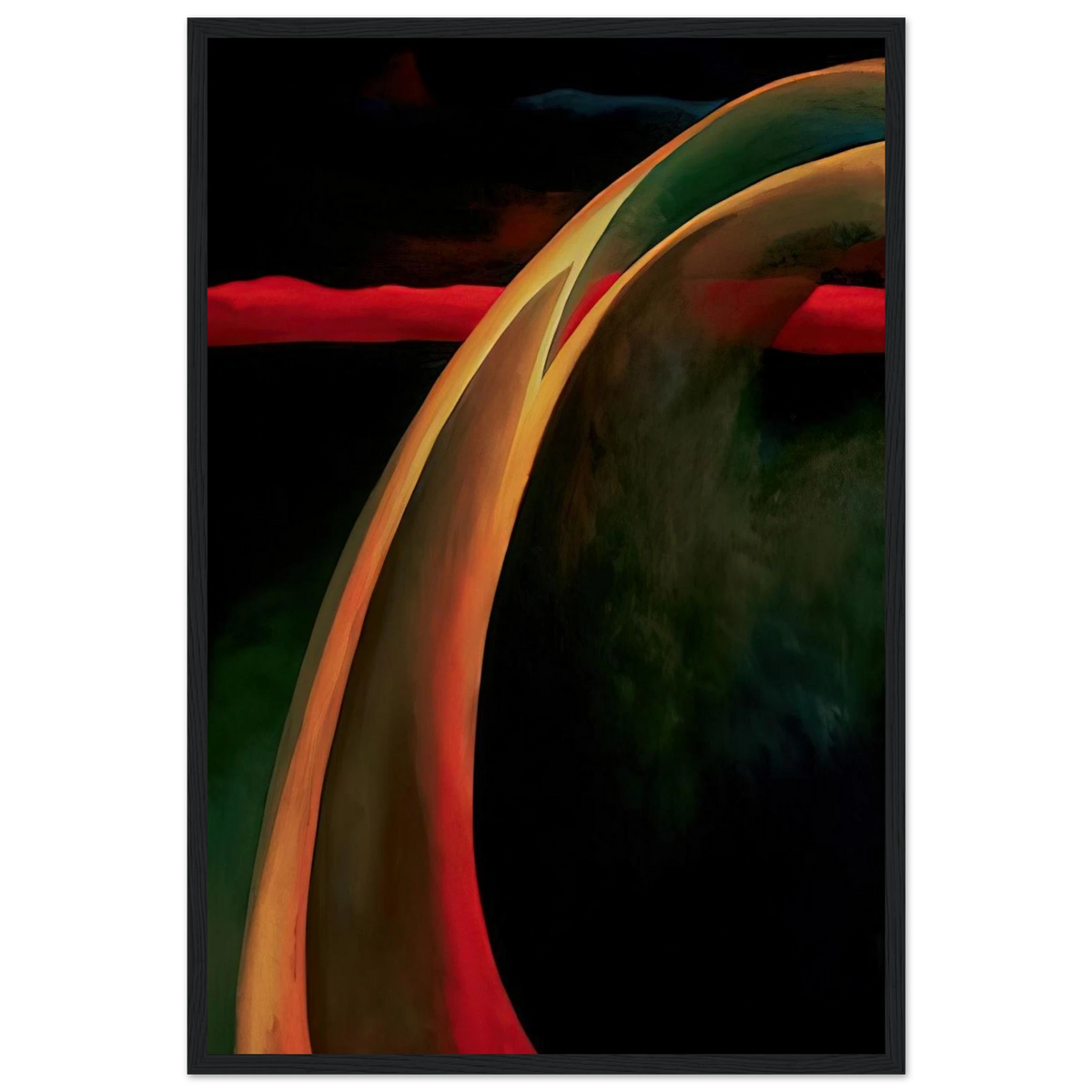 Red and Orange Streak Framed Poster | Georgia O'Keeffe Framed Prints Wall Art | Georgia O Keeffe Prints