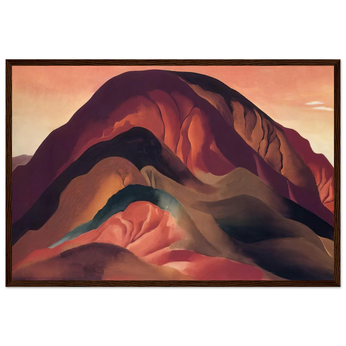 Rust Red Hills Framed Poster | Georgia O'Keeffe Framed Prints Wall Art | Georgia O Keeffe Prints
