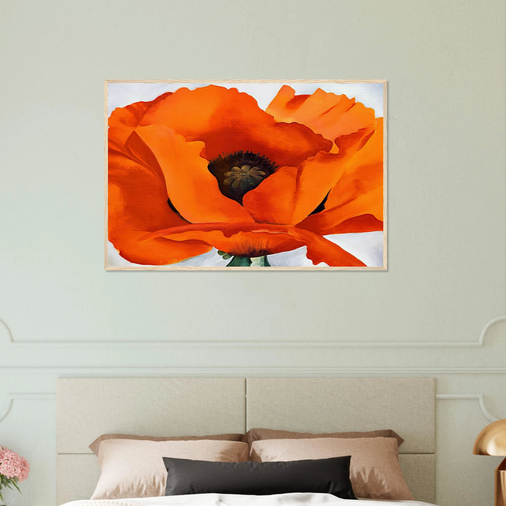 Red Poppy Framed Poster | Georgia O'Keeffe Framed Prints Wall Art | Georgia O Keeffe Prints