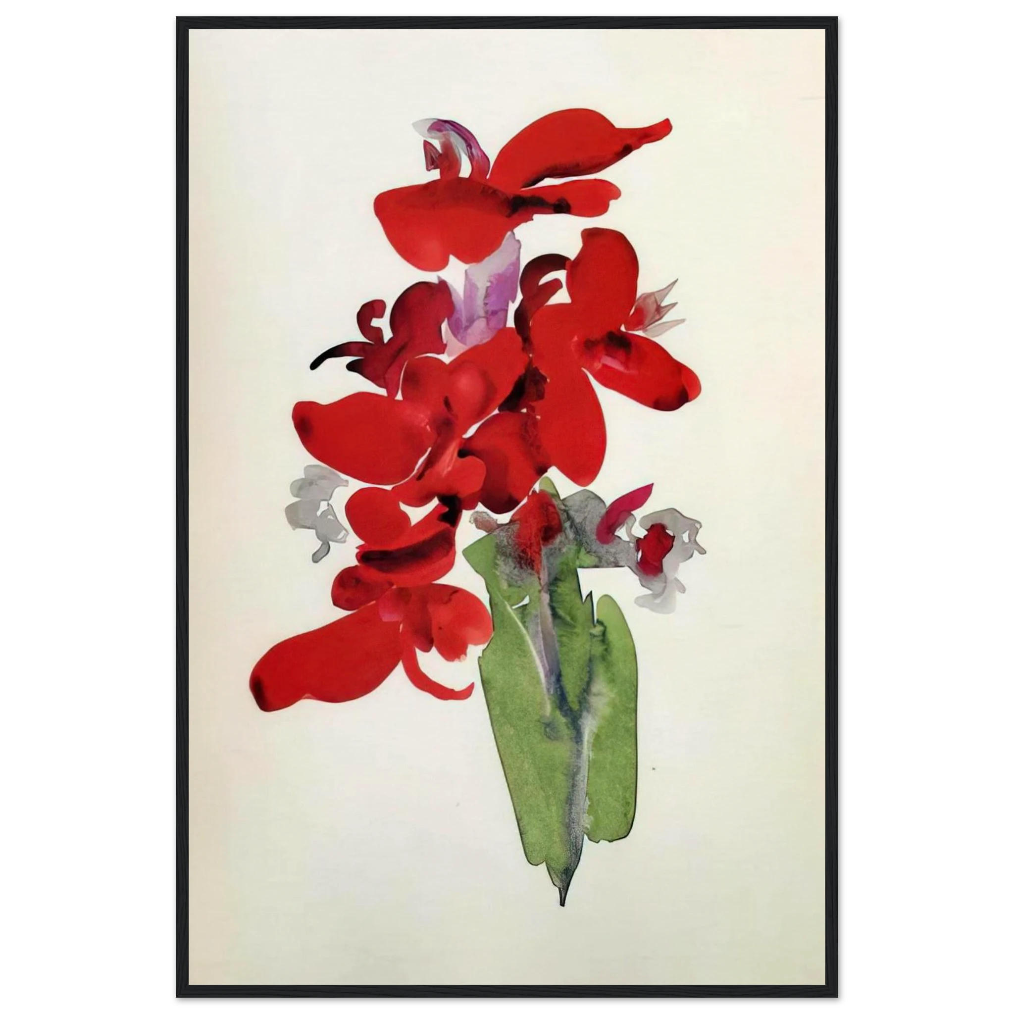 Red Canna Framed Poster | Georgia O'Keeffe Framed Prints Wall Art | Georgia O Keeffe Prints